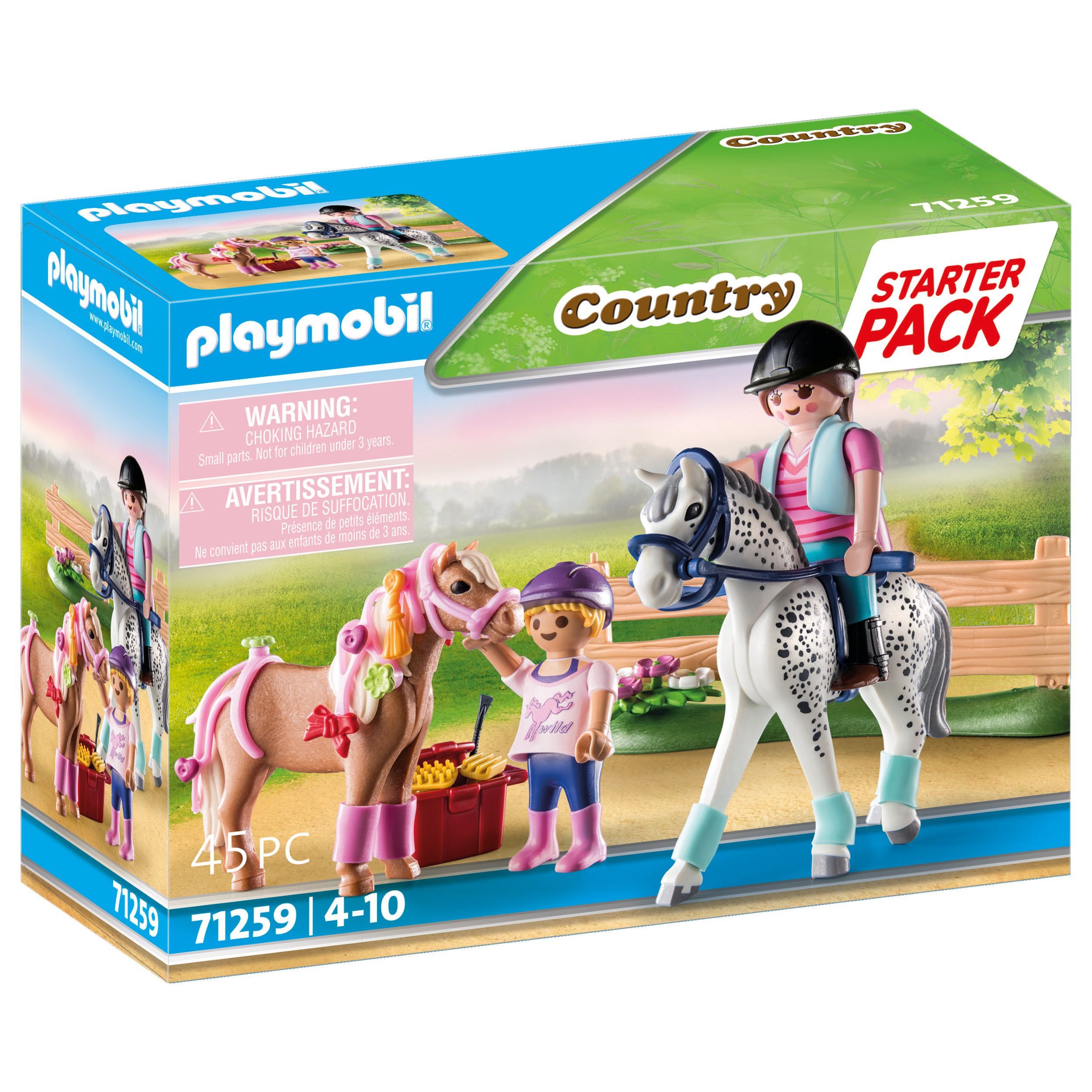 PLAYMOBIL 71259 - Country Starter Pack - Cavaliers et Chevaux