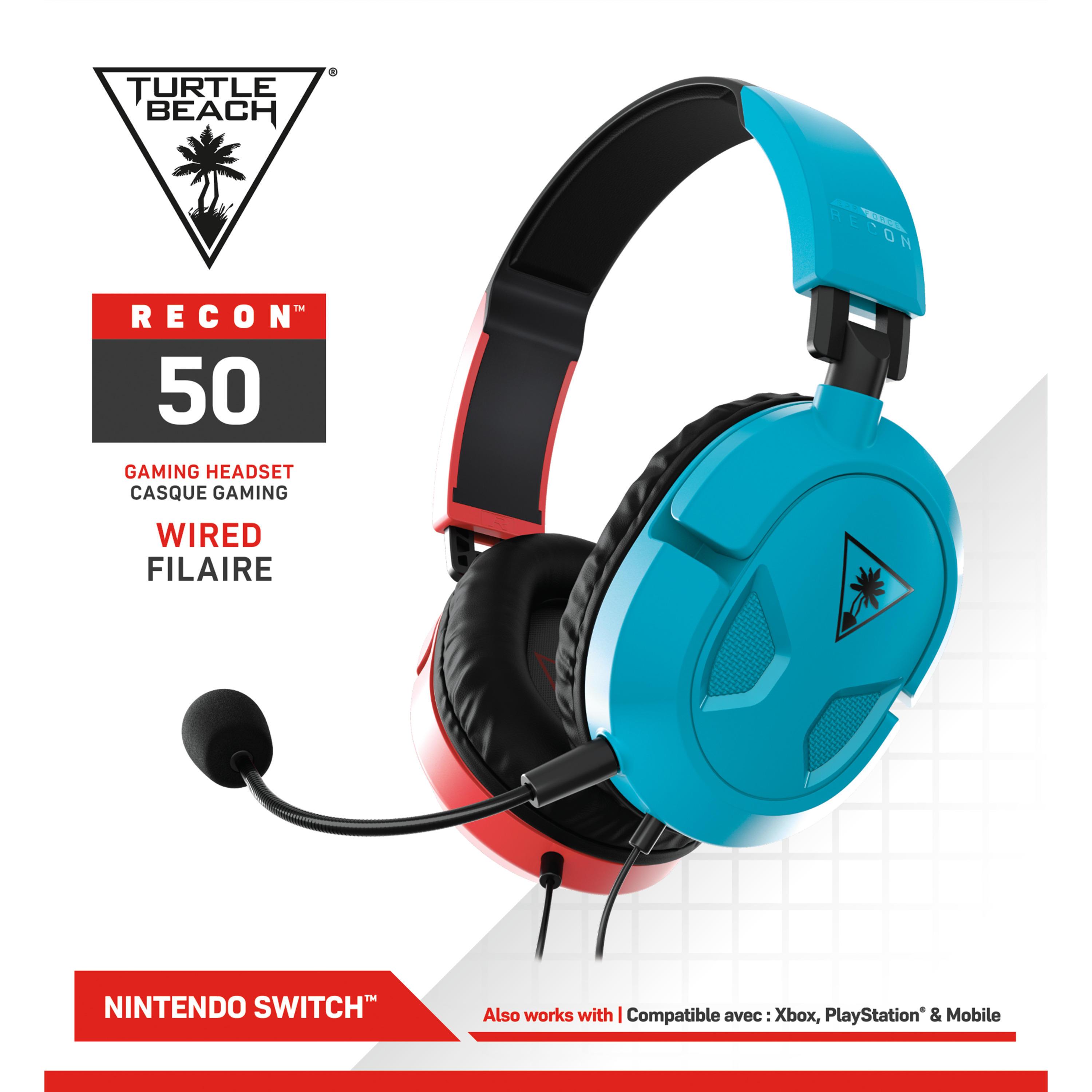 Voir la diapositive 2 : Casque Gaming Filaire Recon 50N Multiplateforme