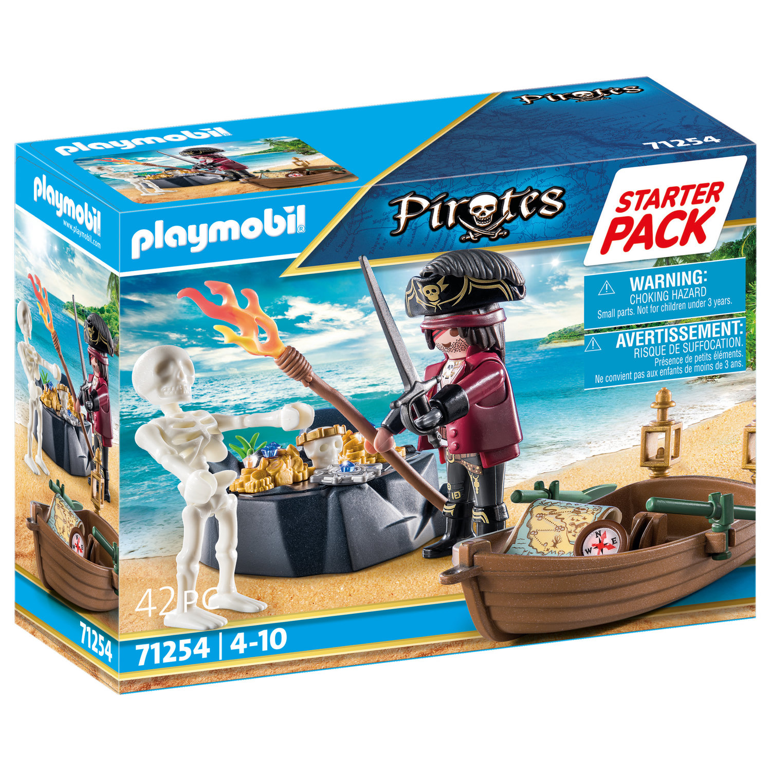 Playmobil Pirates 71254 Pirate Et Barque Starter Pack - vue 6