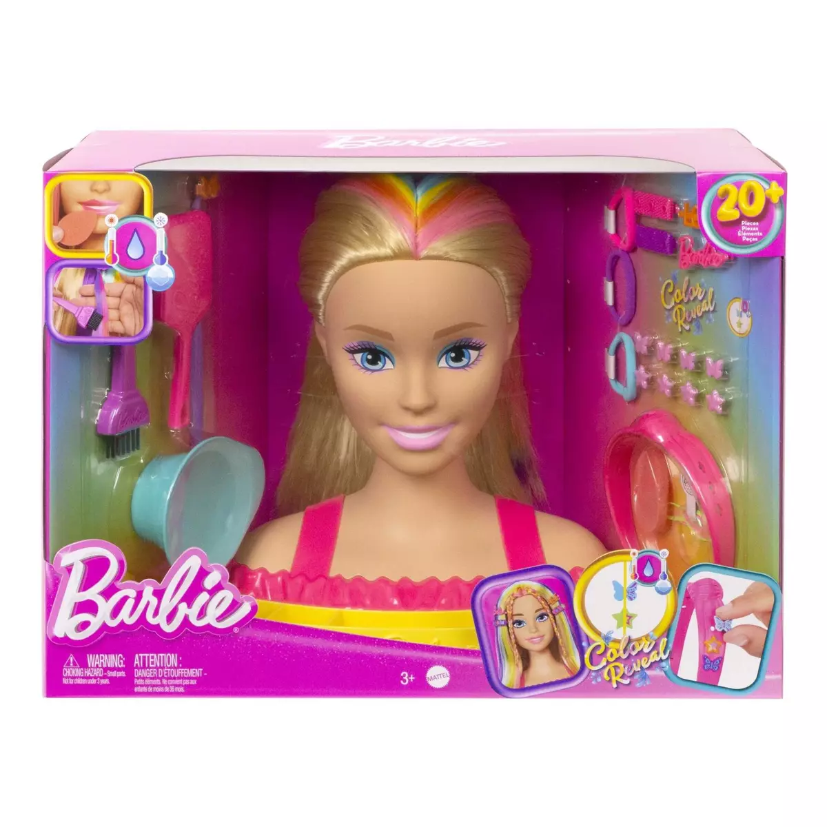 MATTEL Tête à coiffer Barbie Blonde