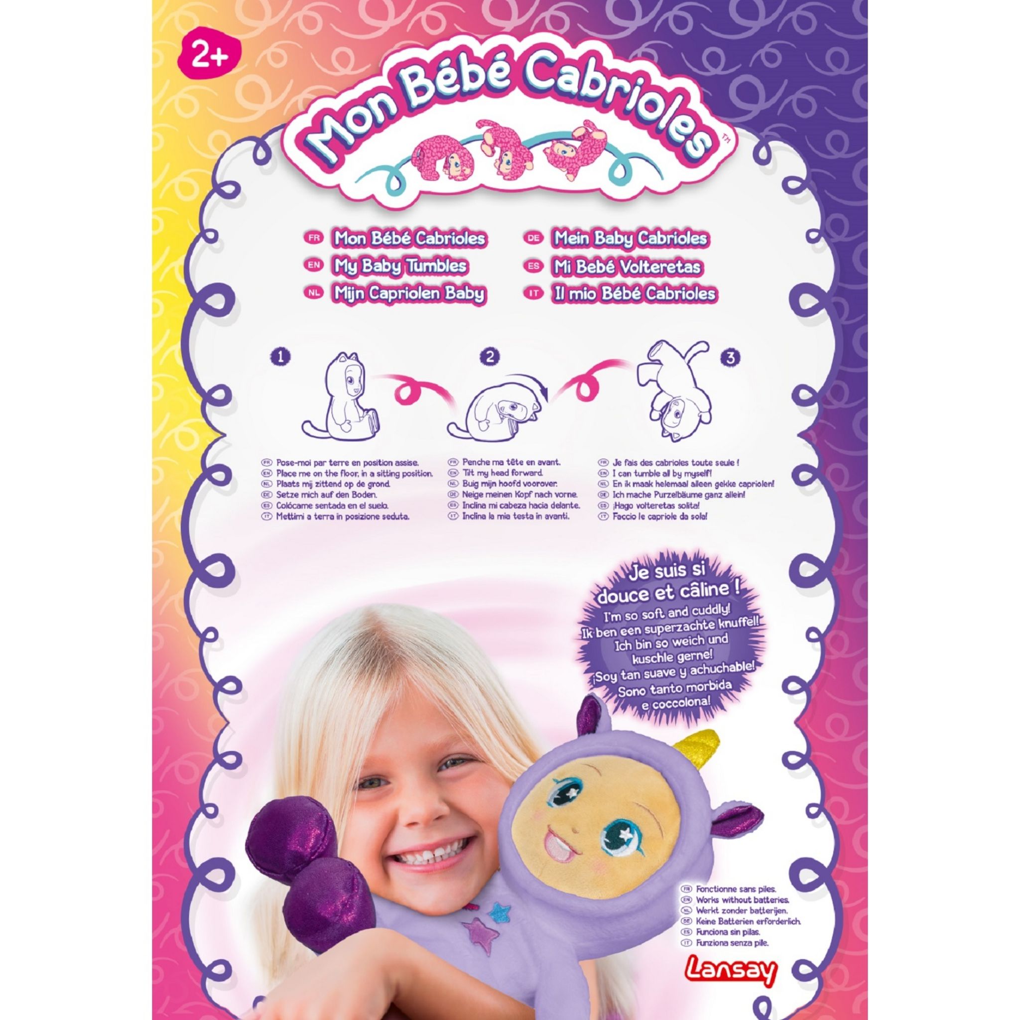 Voir la diapositive 2 : LANSAY Poupée Mon bébé Cabrioles Licorne