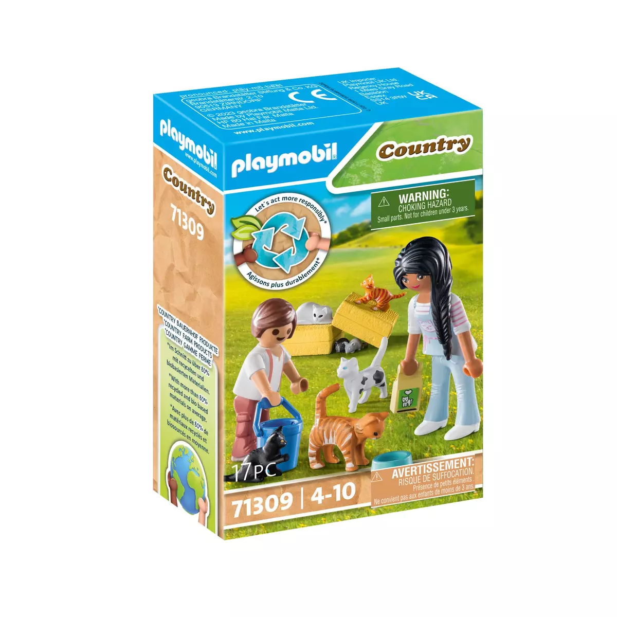 PLAYMOBIL 71309 - Country - Famille de chats pas cher 