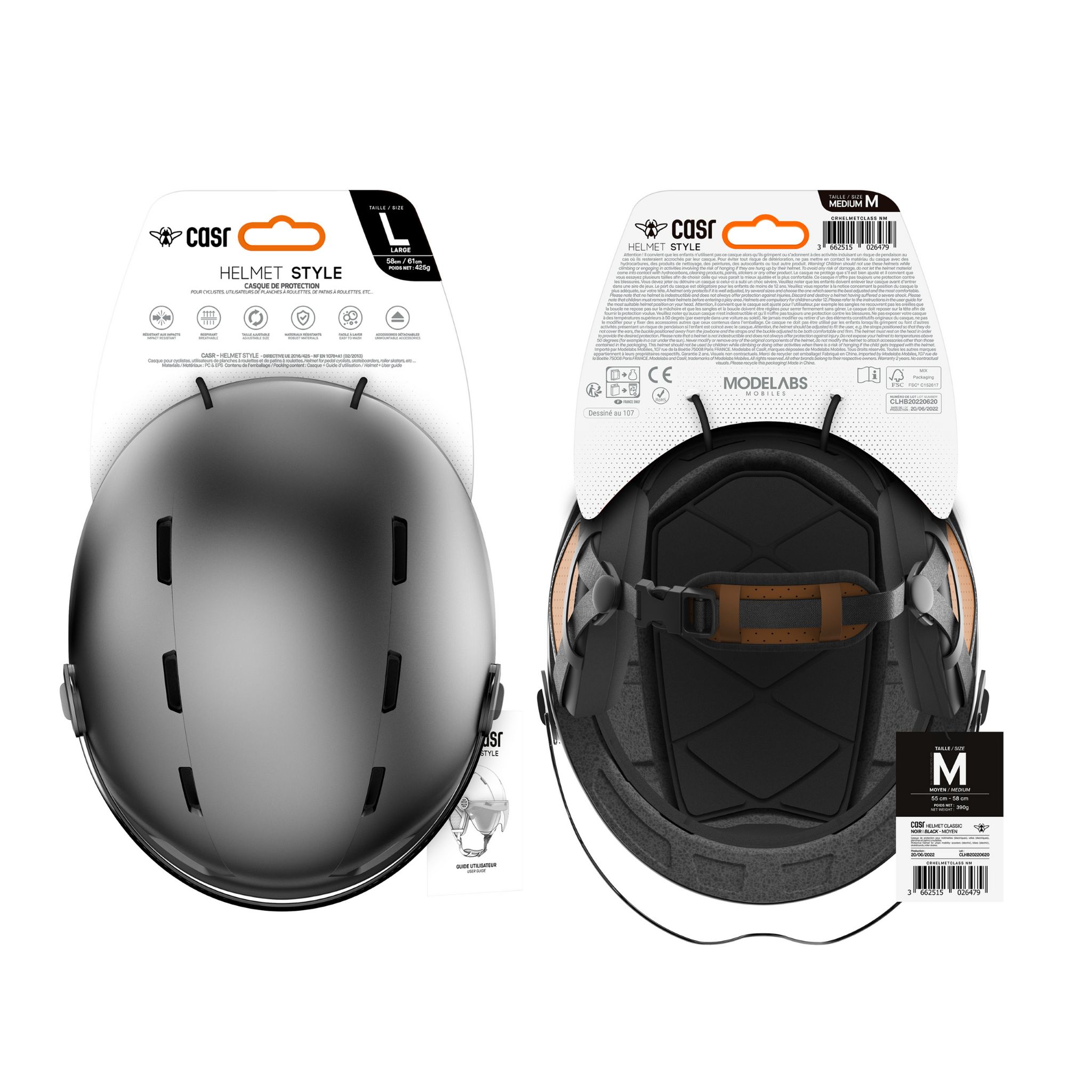 Voir la diapositive 7 : CASR Casque Style taille M - Gris