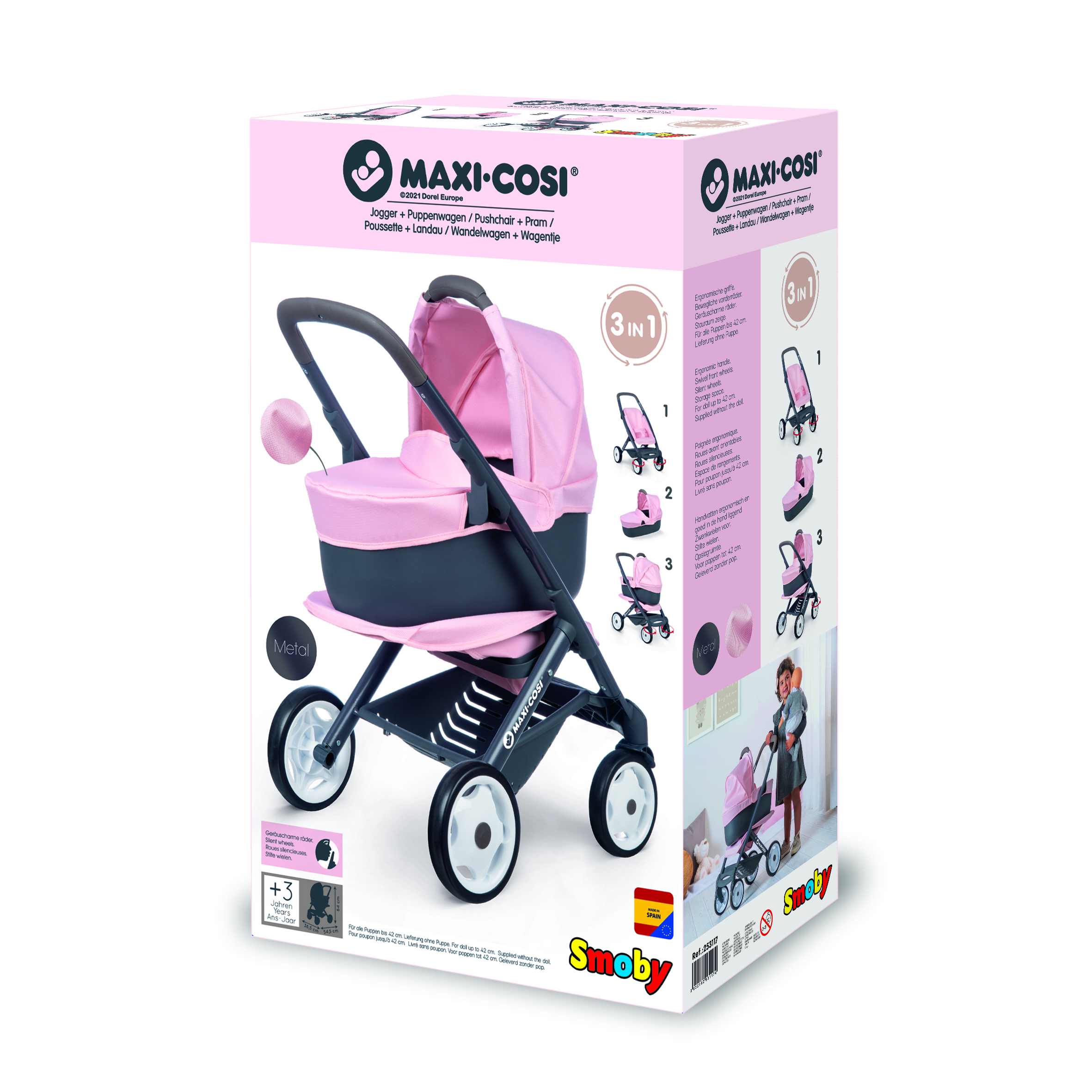 Voir la diapositive 2 : SMOBY Maxi-Cosi Poussette+Landau 3 en 1