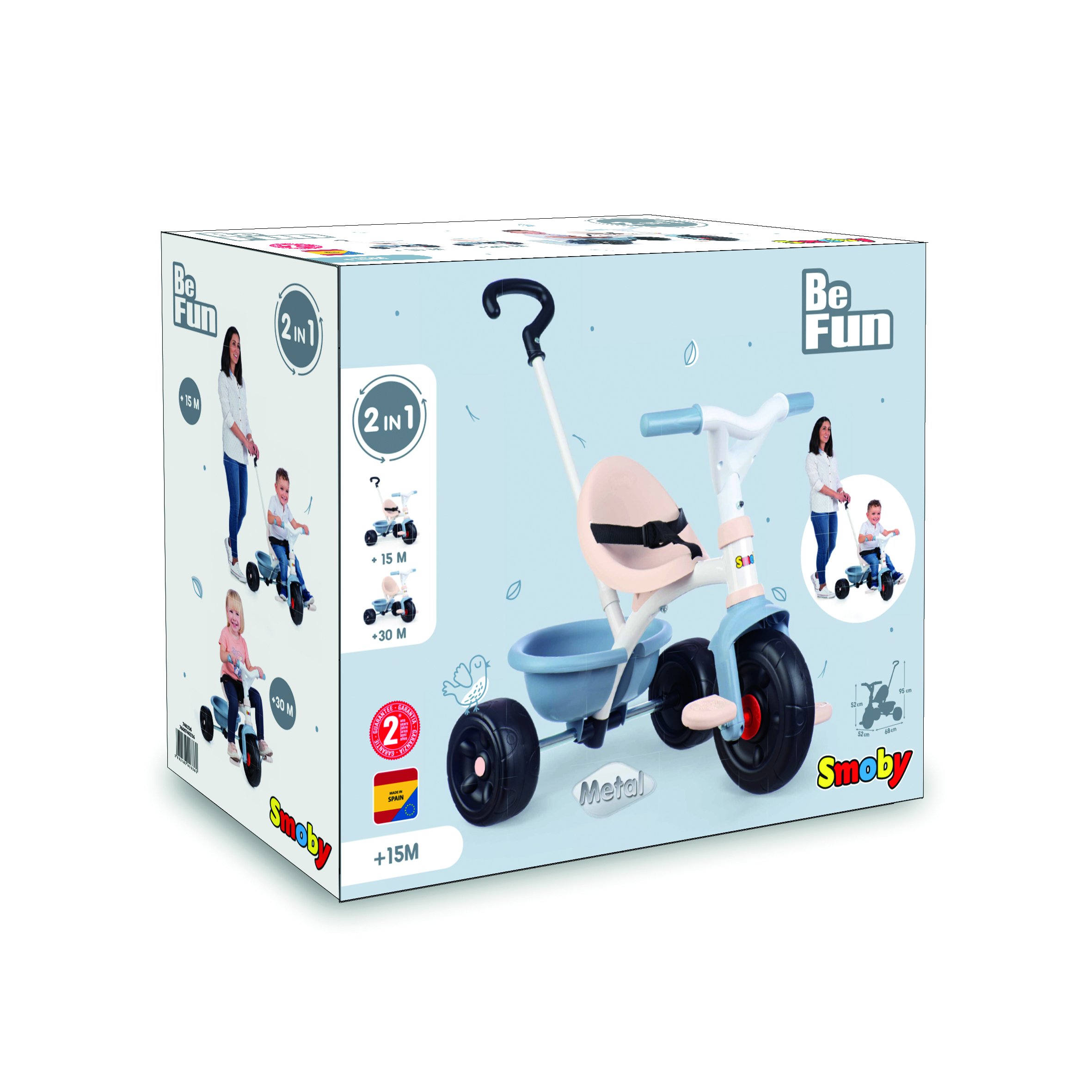 Voir la diapositive 2 : SMOBY Tricycle Be Fun - Bleu