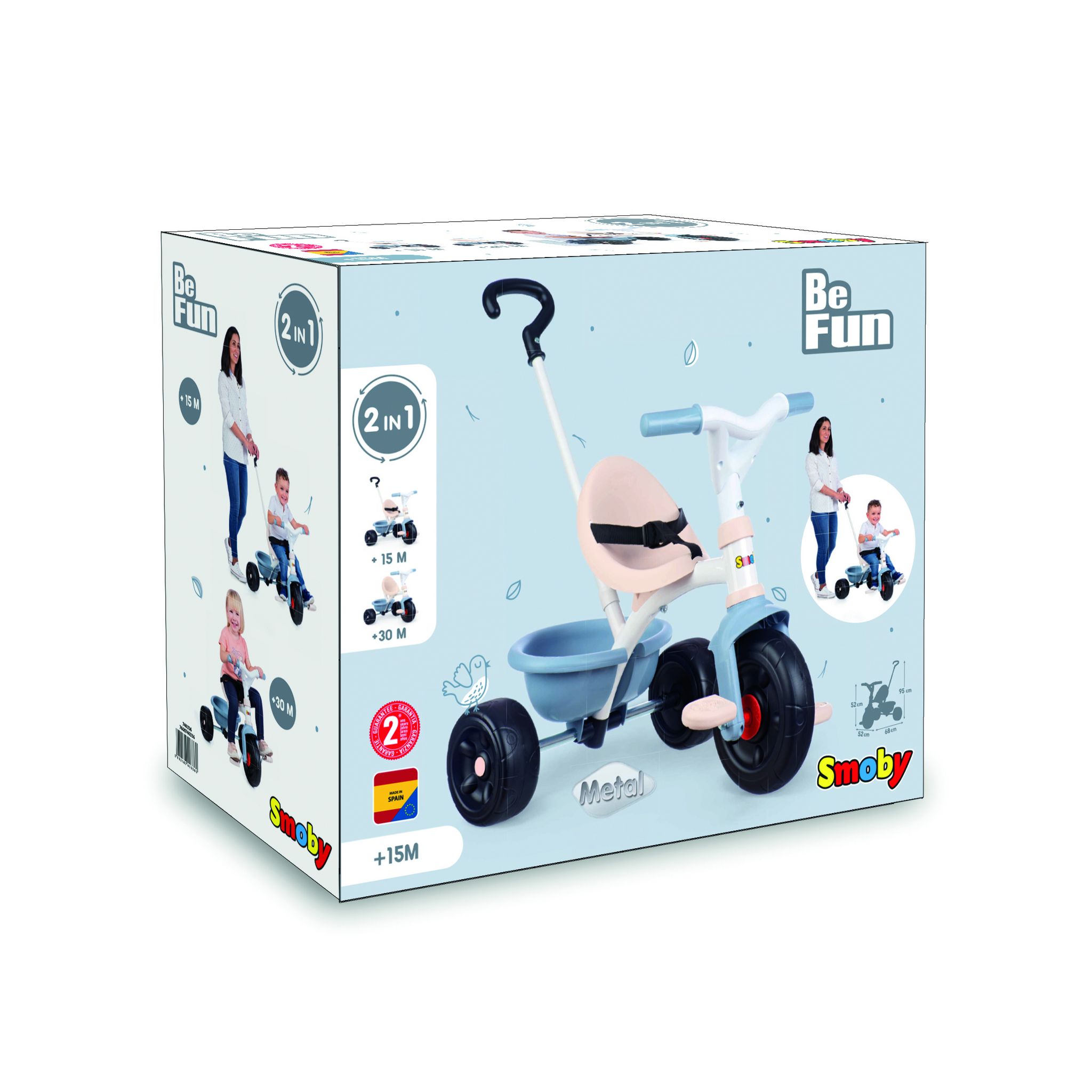 Voir la diapositive 2 : SMOBY Tricycle Be Fun - Bleu