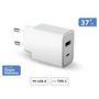 Voir la diapositive 2 : BIGBEN Chargeur maison USB A + Câble - Blanc