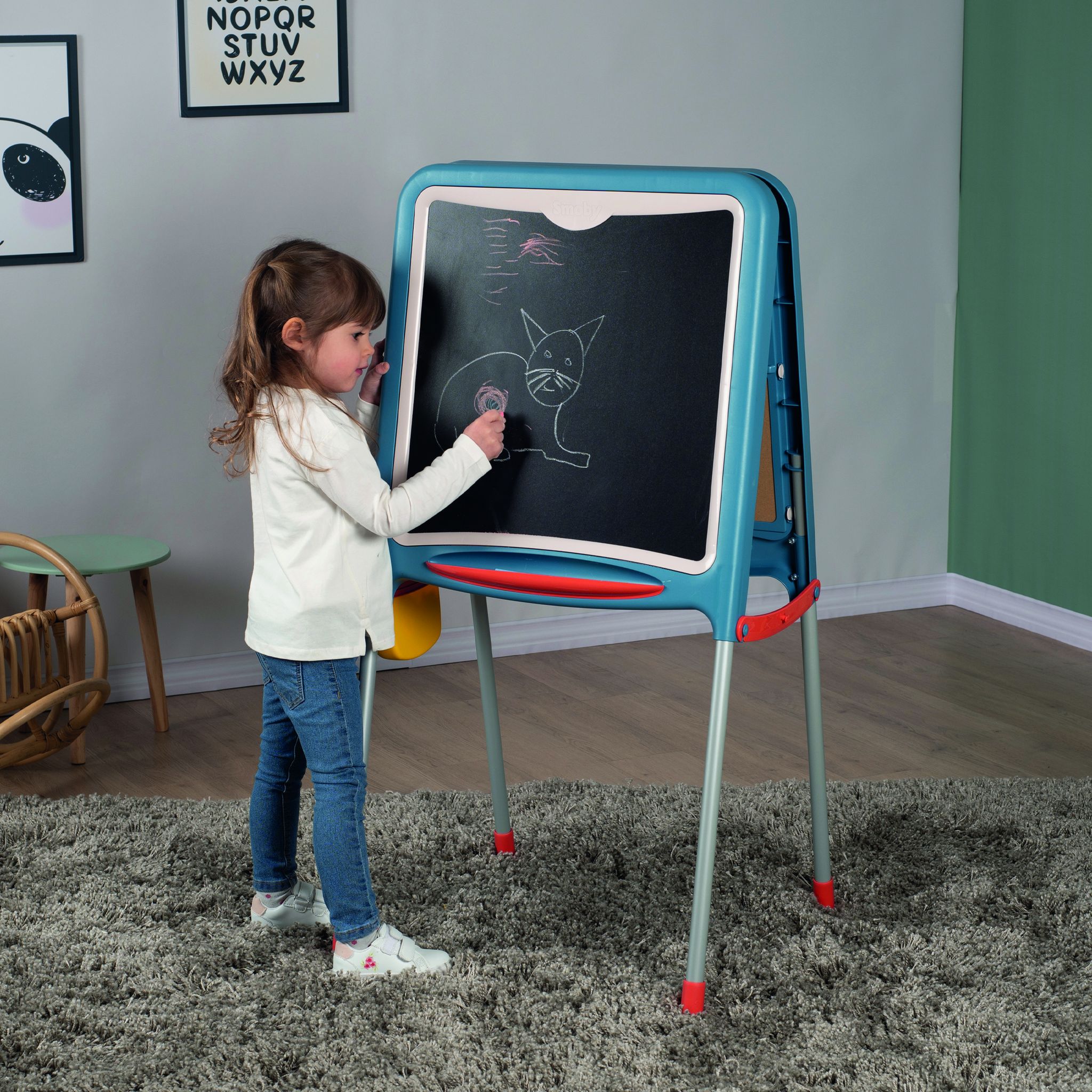 Voir la diapositive 4 : SMOBY Tableau tubes - Ardoise double face