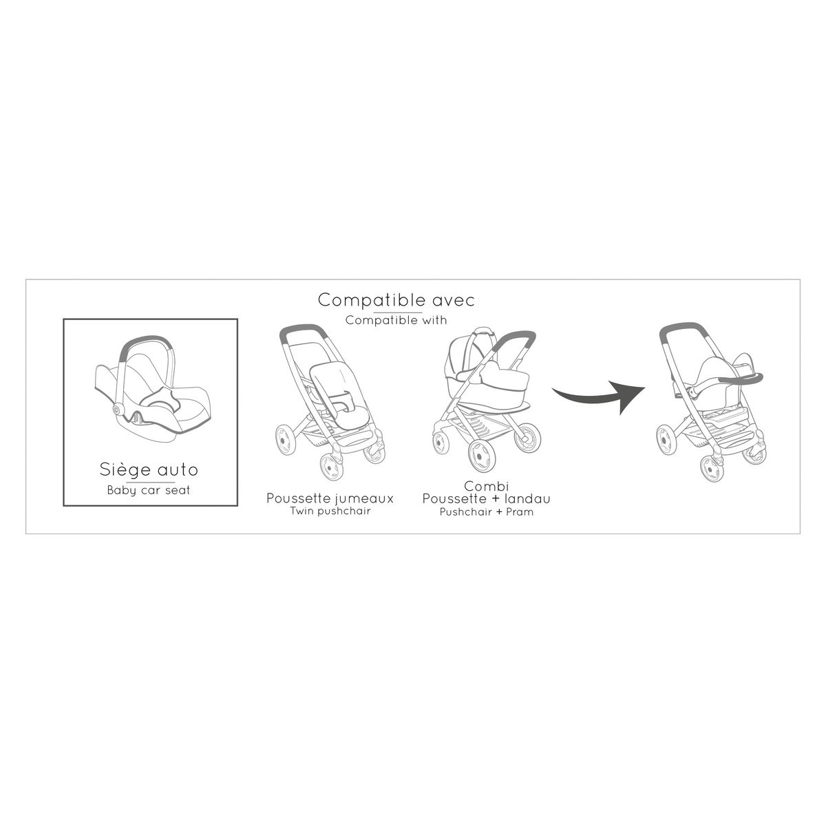 SMOBY Maxicosi siege et chaise haute rose