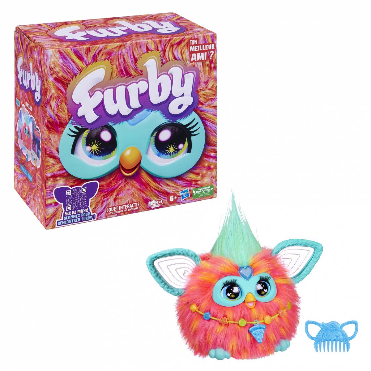 HASBRO Peluche interactive FURBY  - Corail