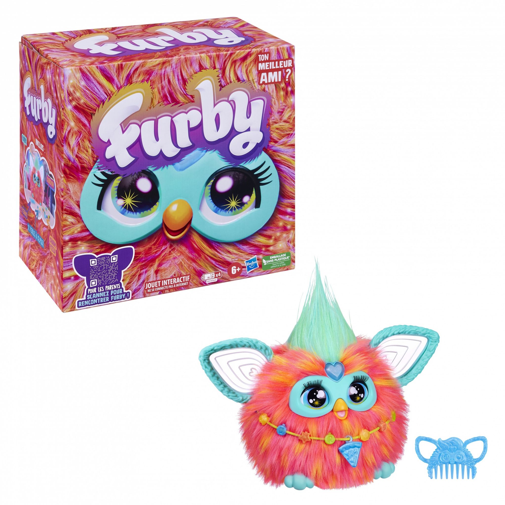 Voir la diapositive 3 : HASBRO Peluche interactive FURBY  - Corail