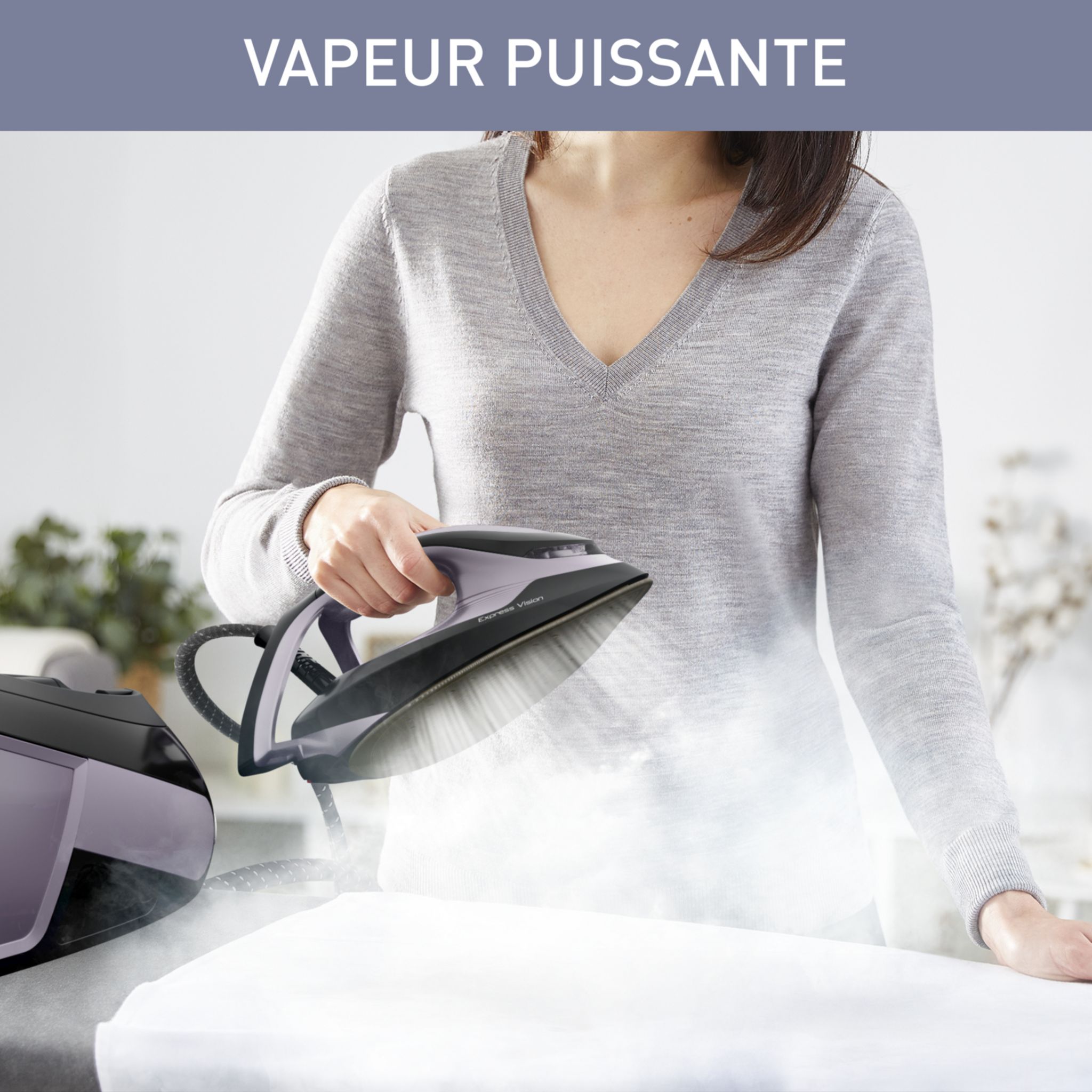 Voir la diapositive 10 : CALOR Centrale vapeur Express Vision SV8150 - Rouge