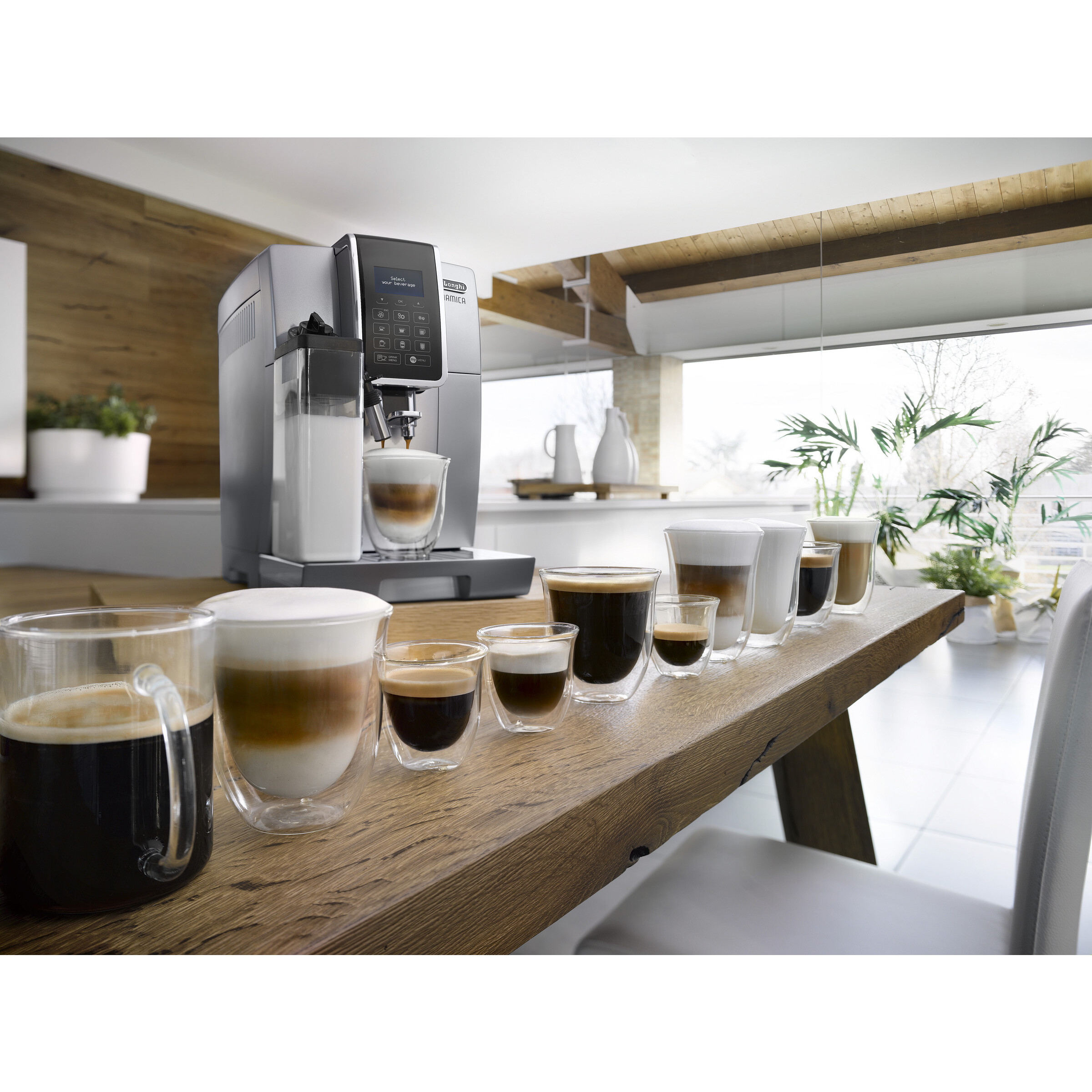 Voir la diapositive 12 : DELONGHI Machine à café expresso avec broyeur ECAM350.75.S - Gris