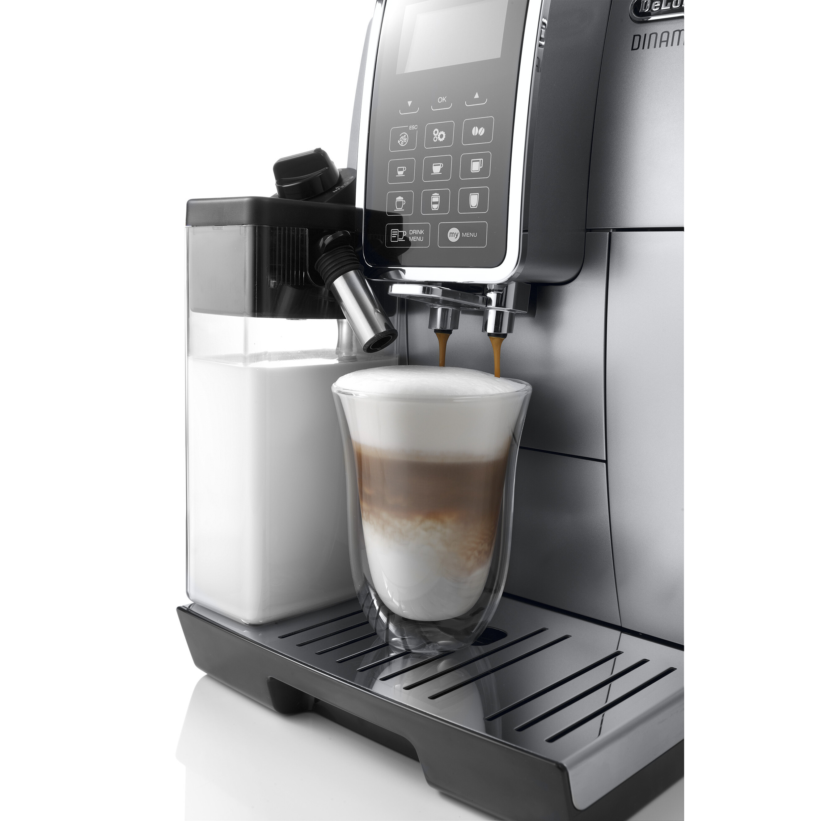Voir la diapositive 13 : DELONGHI Machine à café expresso avec broyeur ECAM350.75.S - Gris