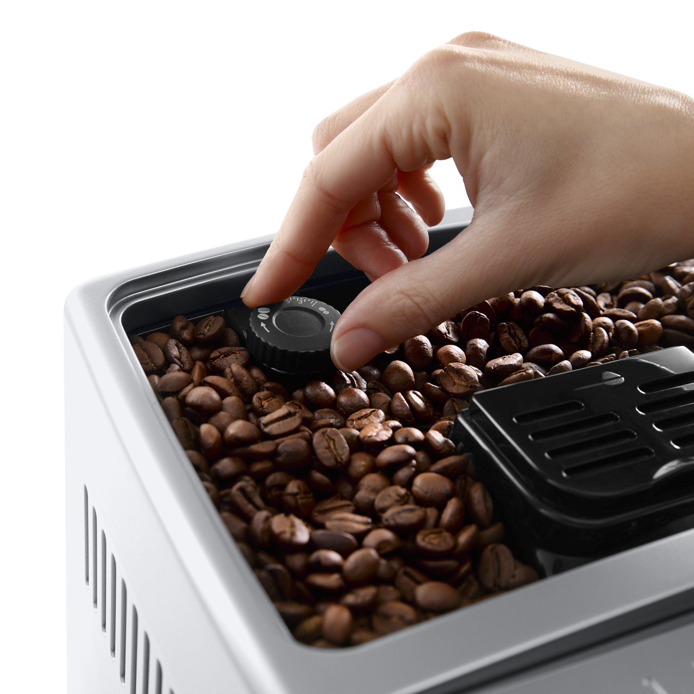 Voir la diapositive 7 : DELONGHI Machine à café expresso avec broyeur ECAM350.75.S - Gris