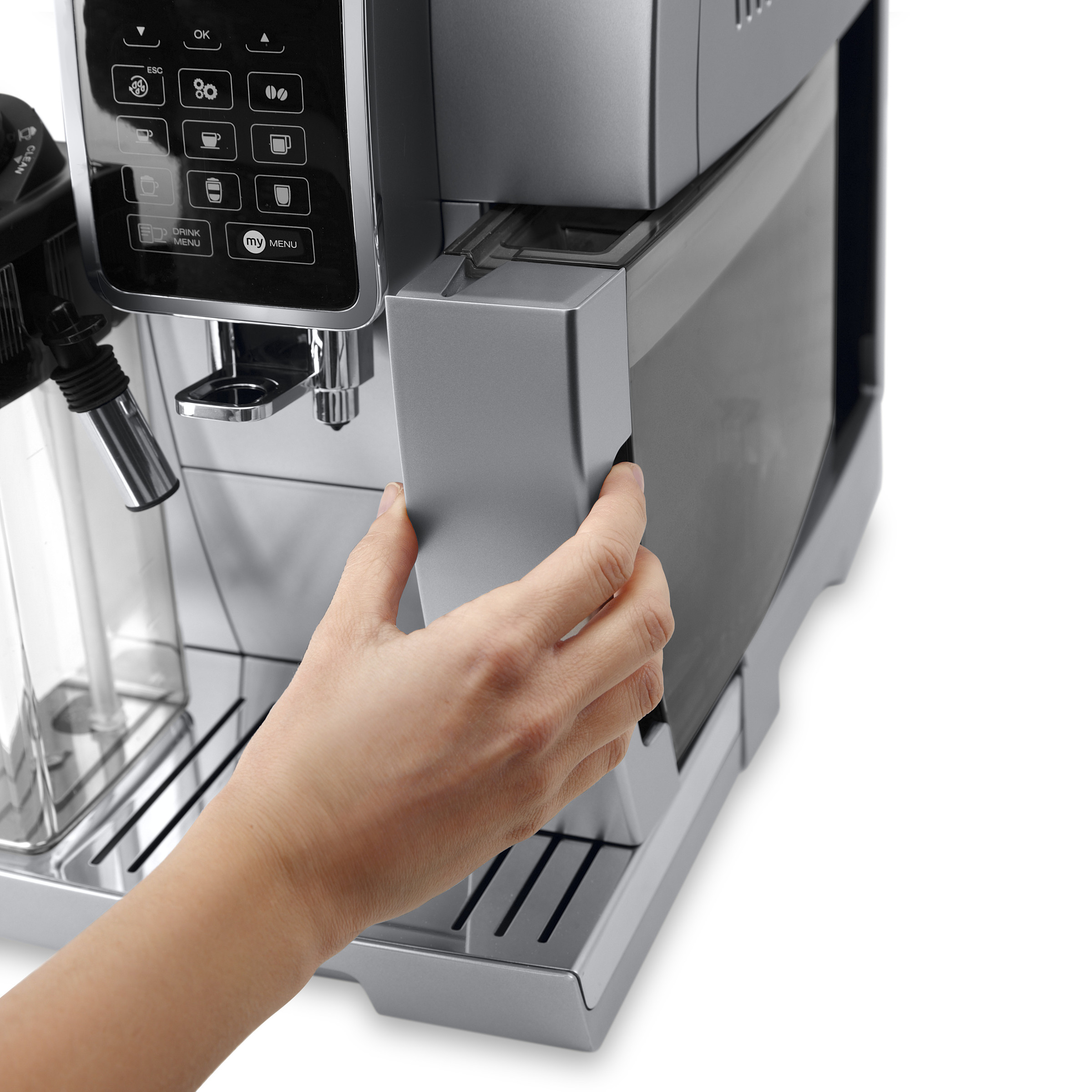 Voir la diapositive 10 : DELONGHI Machine à café expresso avec broyeur ECAM350.75.S - Gris