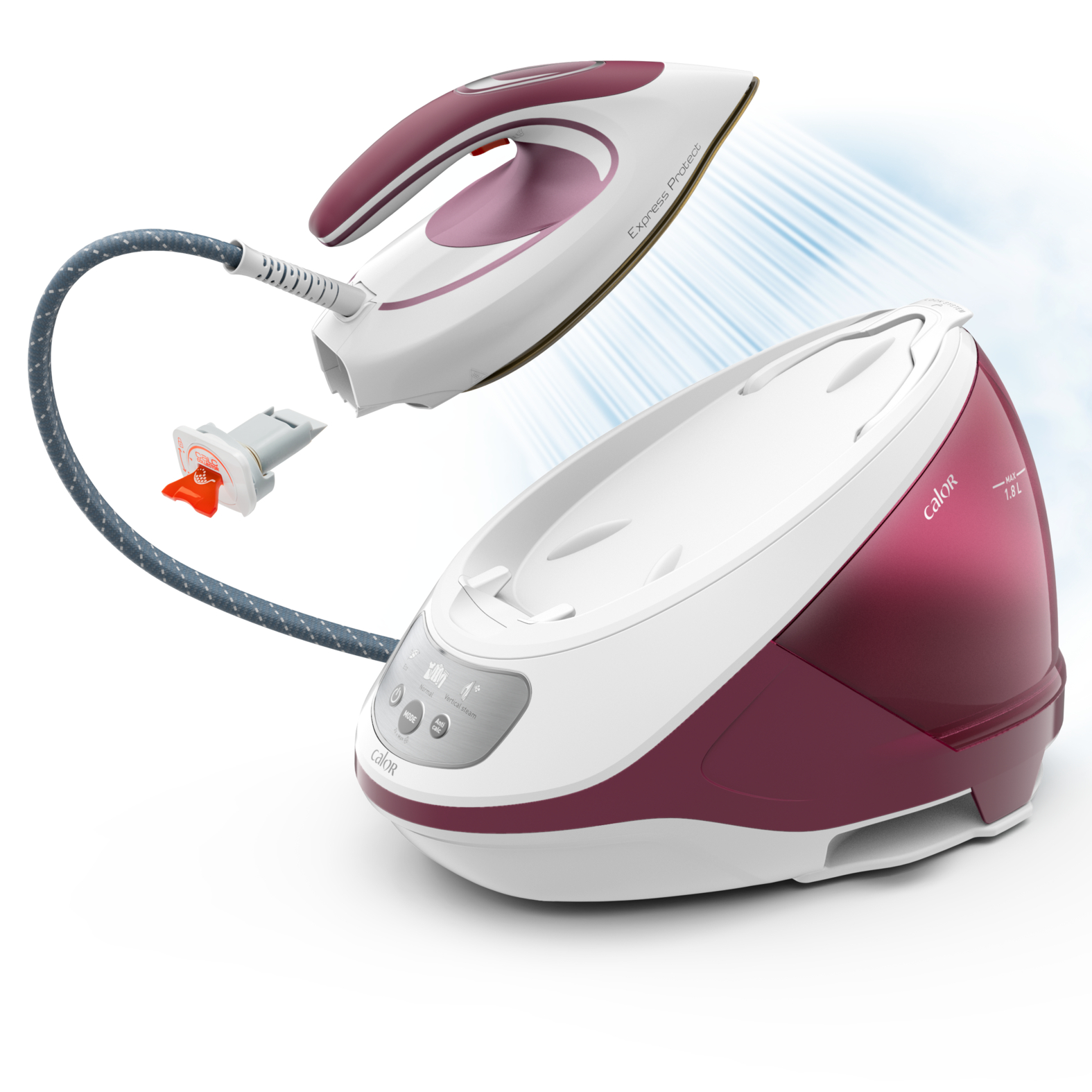 Voir la diapositive 4 : CALOR Centrale vapeur&nbsp;Express&nbsp;Protect Powerful&nbsp;SV9201 - Violet