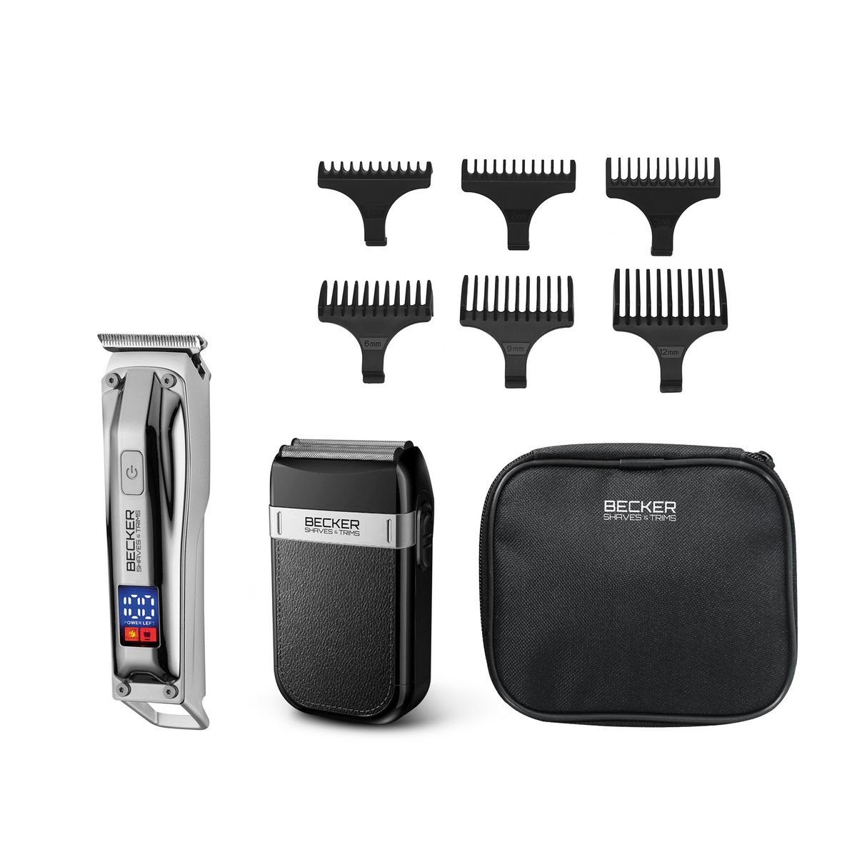 BECKER SHAVES & TRIMS Kit tondeuse er rasoir sans fil SHAVES LAB - Chrome