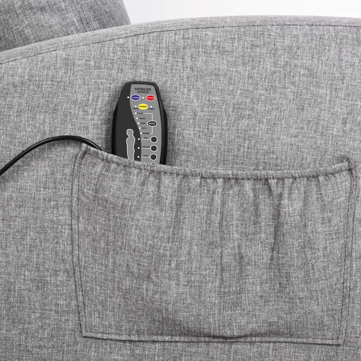 MOBILIER RAINEAU Fauteuil inclinable massant et chauffant RELAX9 - Gris
