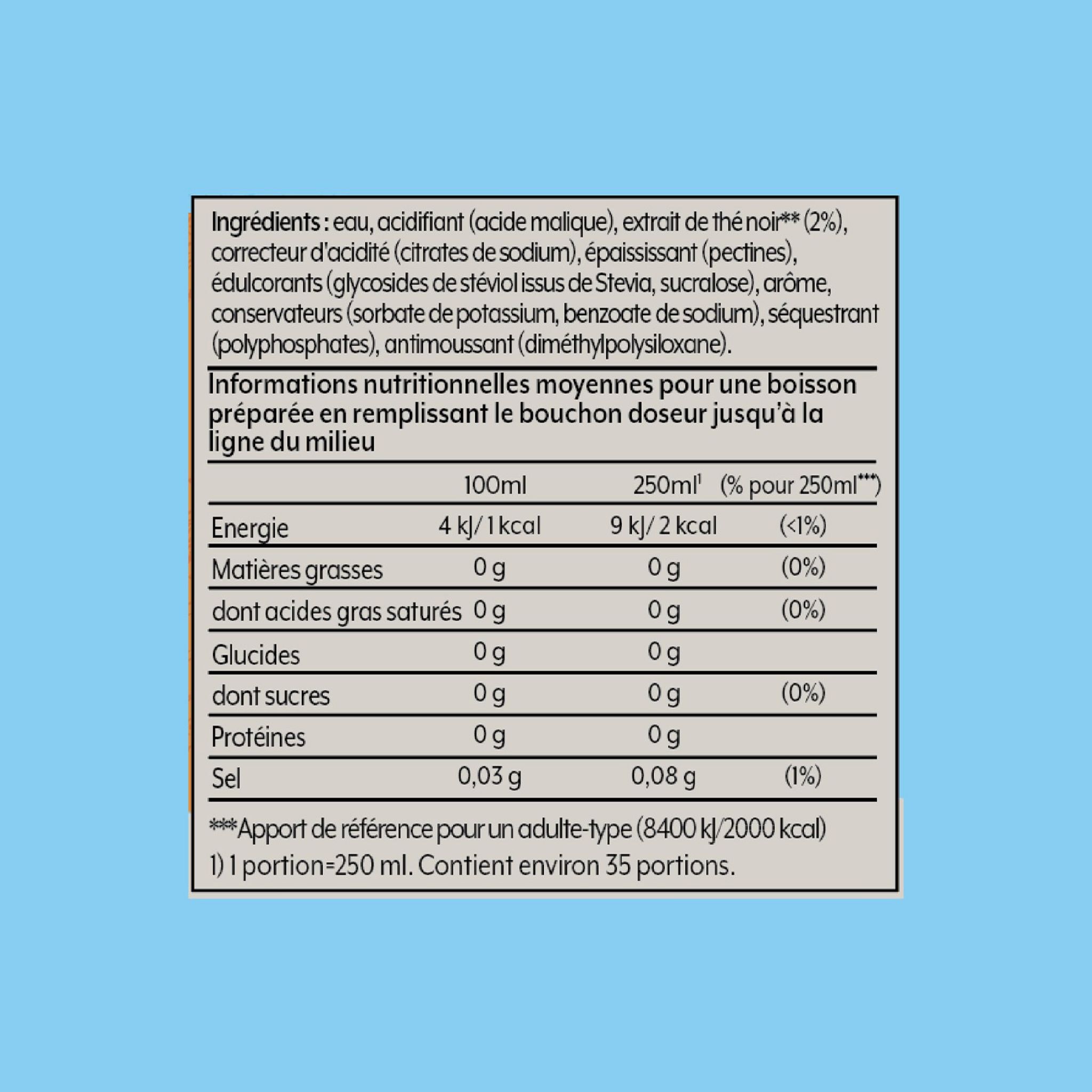 Voir la diapositive 8 : SODASTREAM Concentré pour soda Ice Tea Pêche Zéro
