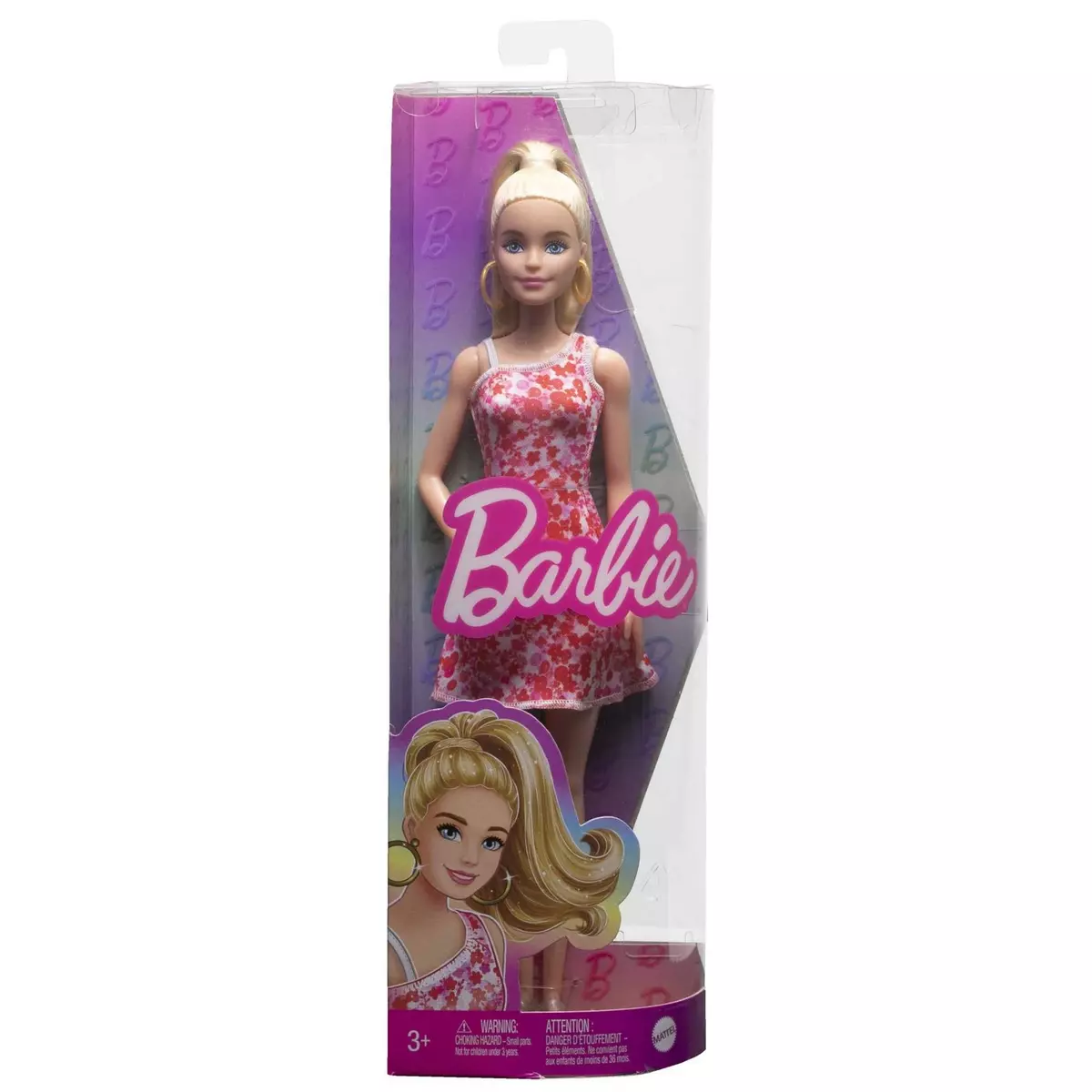 MATTEL Poupée Barbie Fashionista Robe Rose