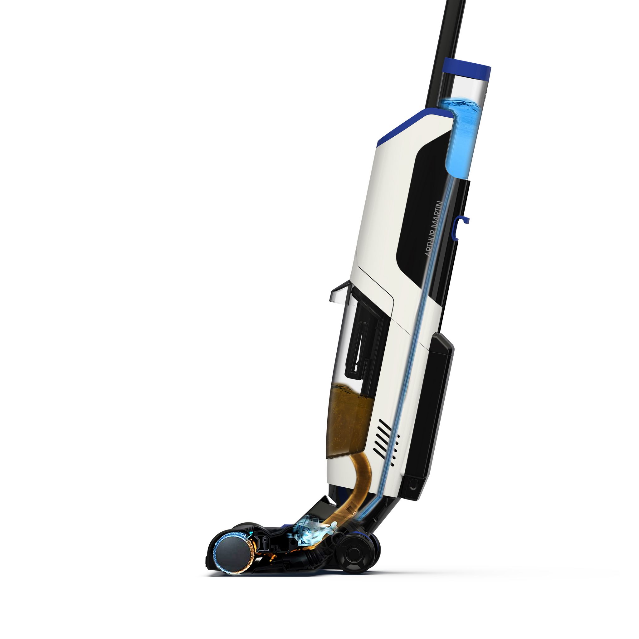 Voir la diapositive 4 : ARTHUR MARTIN Aspirateur balai nettoyeur sans fil AMP610 - Blanc