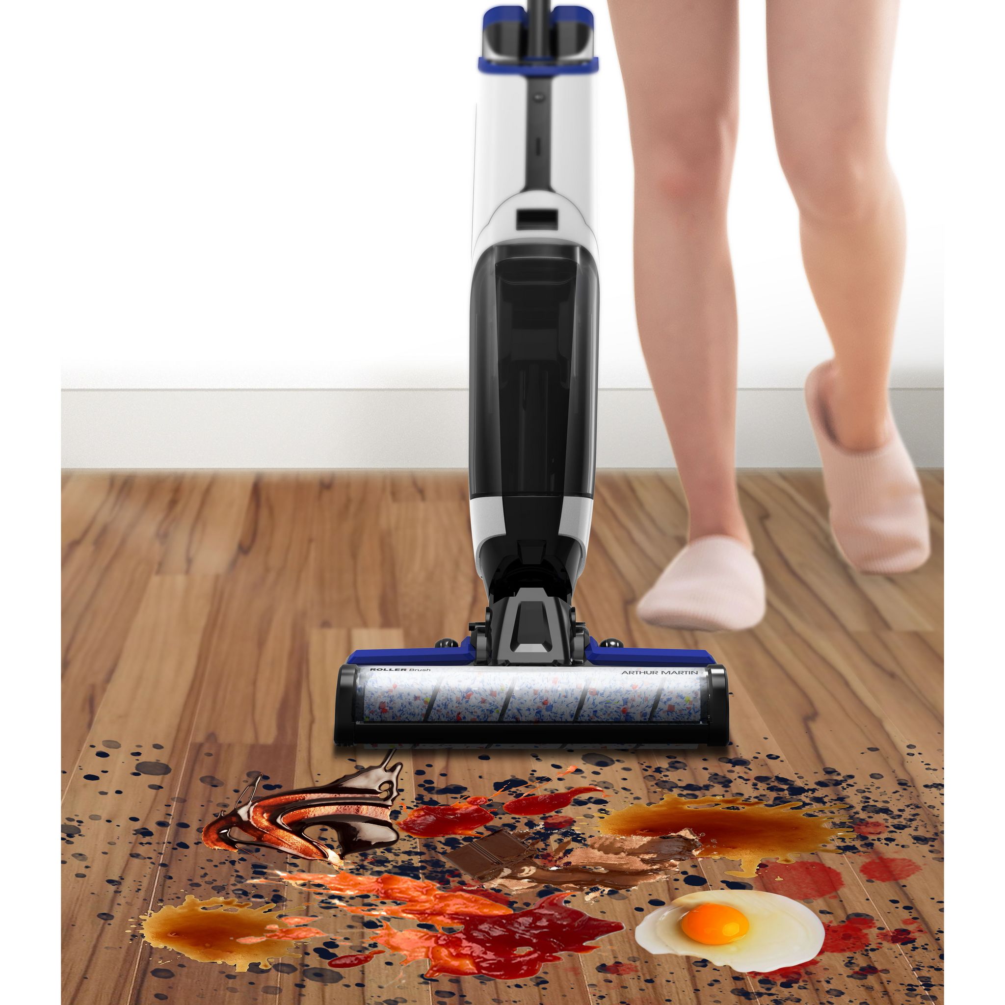 Voir la diapositive 6 : ARTHUR MARTIN Aspirateur balai nettoyeur sans fil AMP610 - Blanc