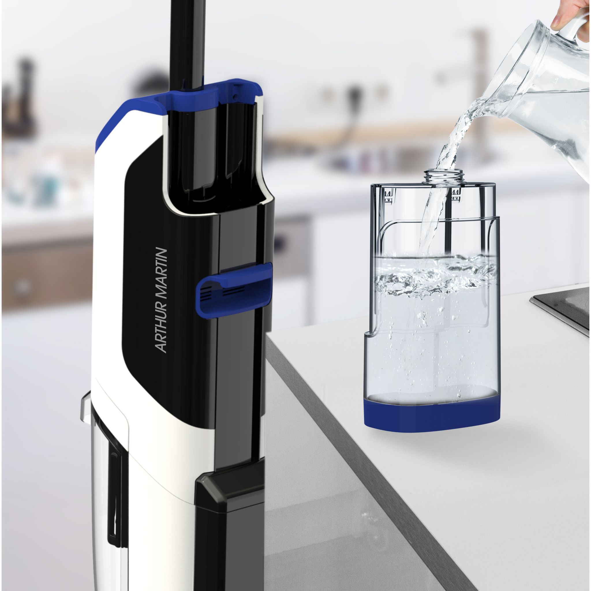 Voir la diapositive 7 : ARTHUR MARTIN Aspirateur balai nettoyeur sans fil AMP610 - Blanc