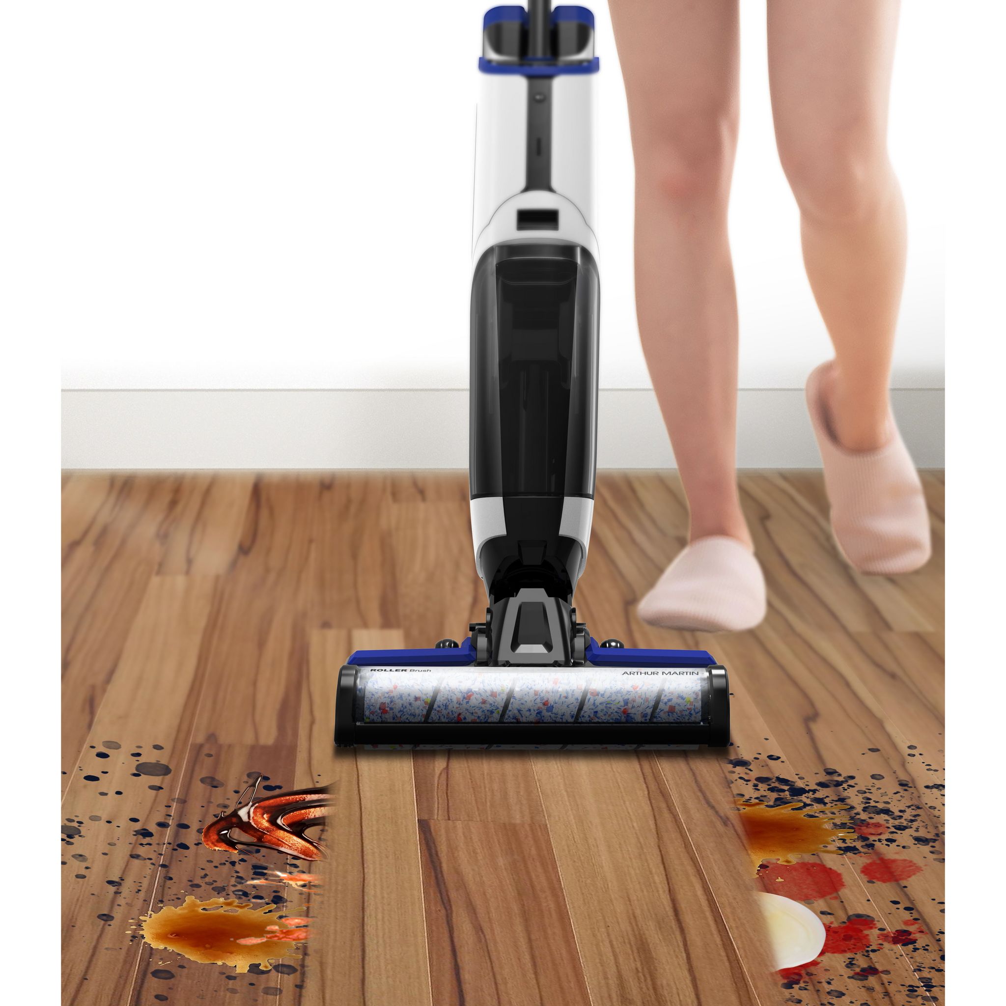 Voir la diapositive 8 : ARTHUR MARTIN Aspirateur balai nettoyeur sans fil AMP610 - Blanc