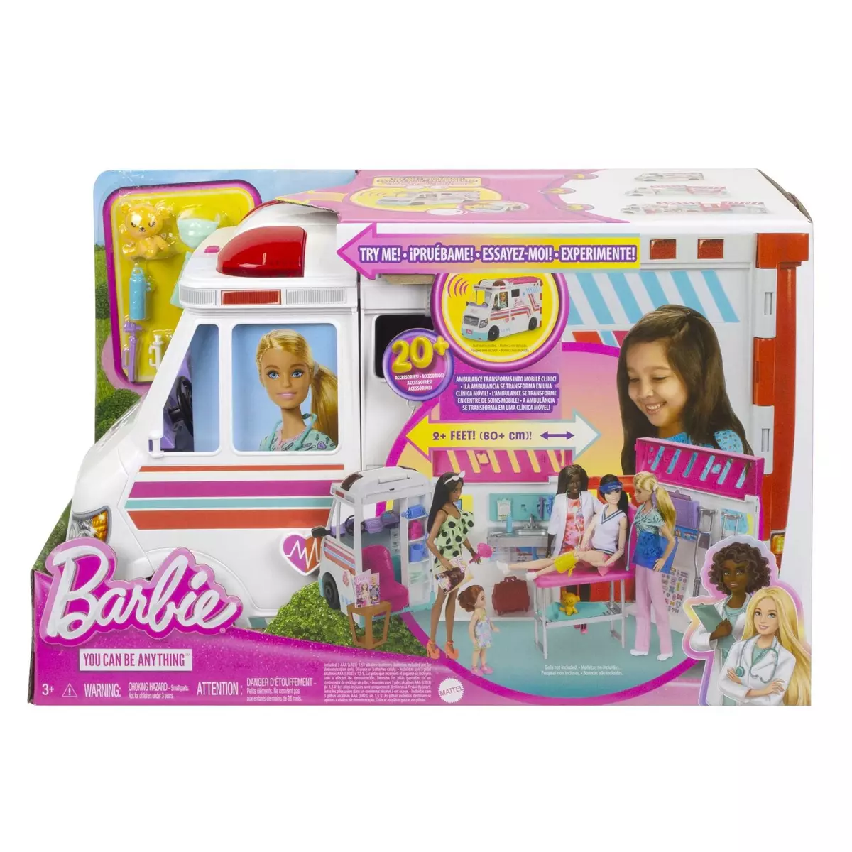 Barbie - Coffret maison de rêve Barbie, 3 niveaux, lumières et