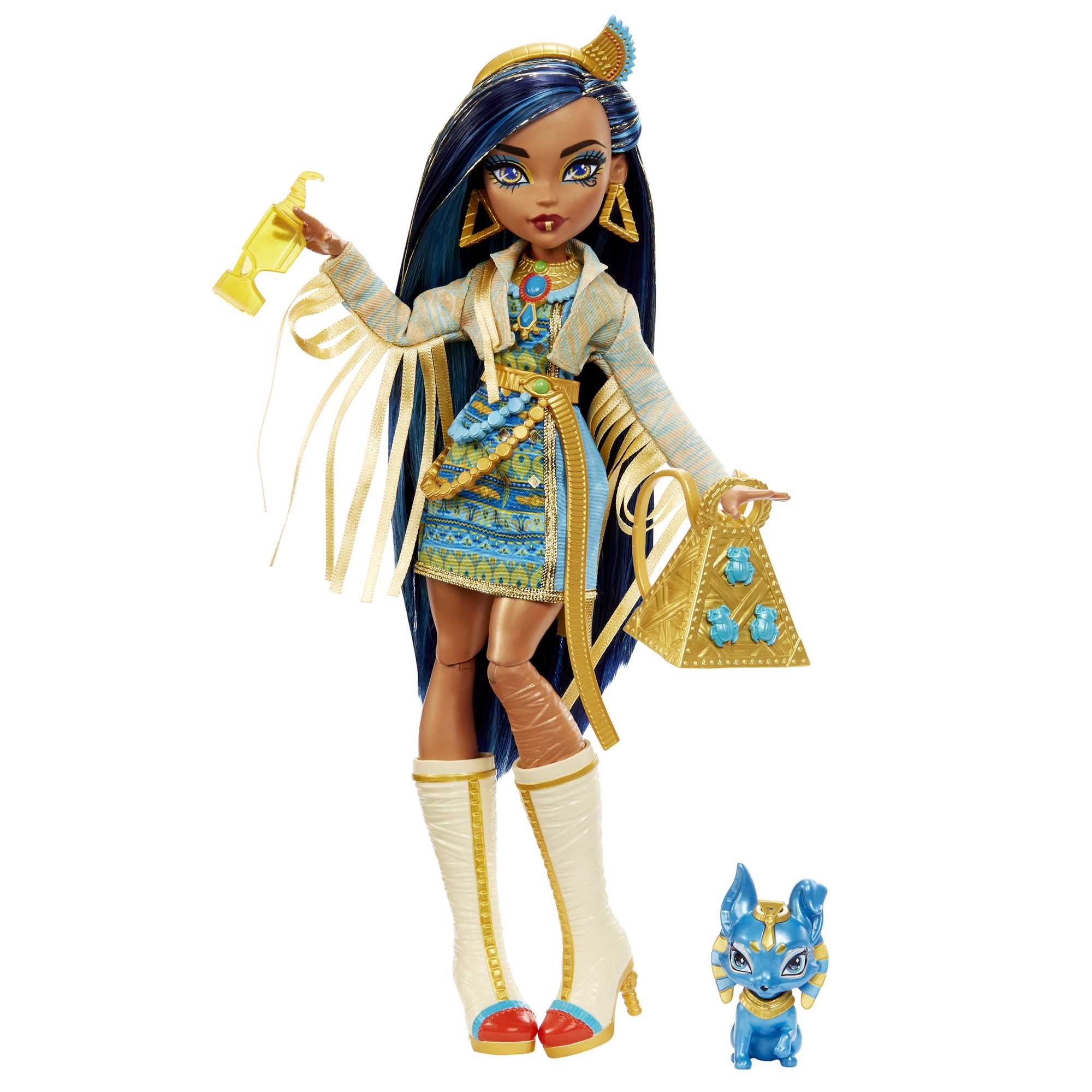 Voir la diapositive 7 : MATTEL Poupée Cléo DeNile et animal Monster High
