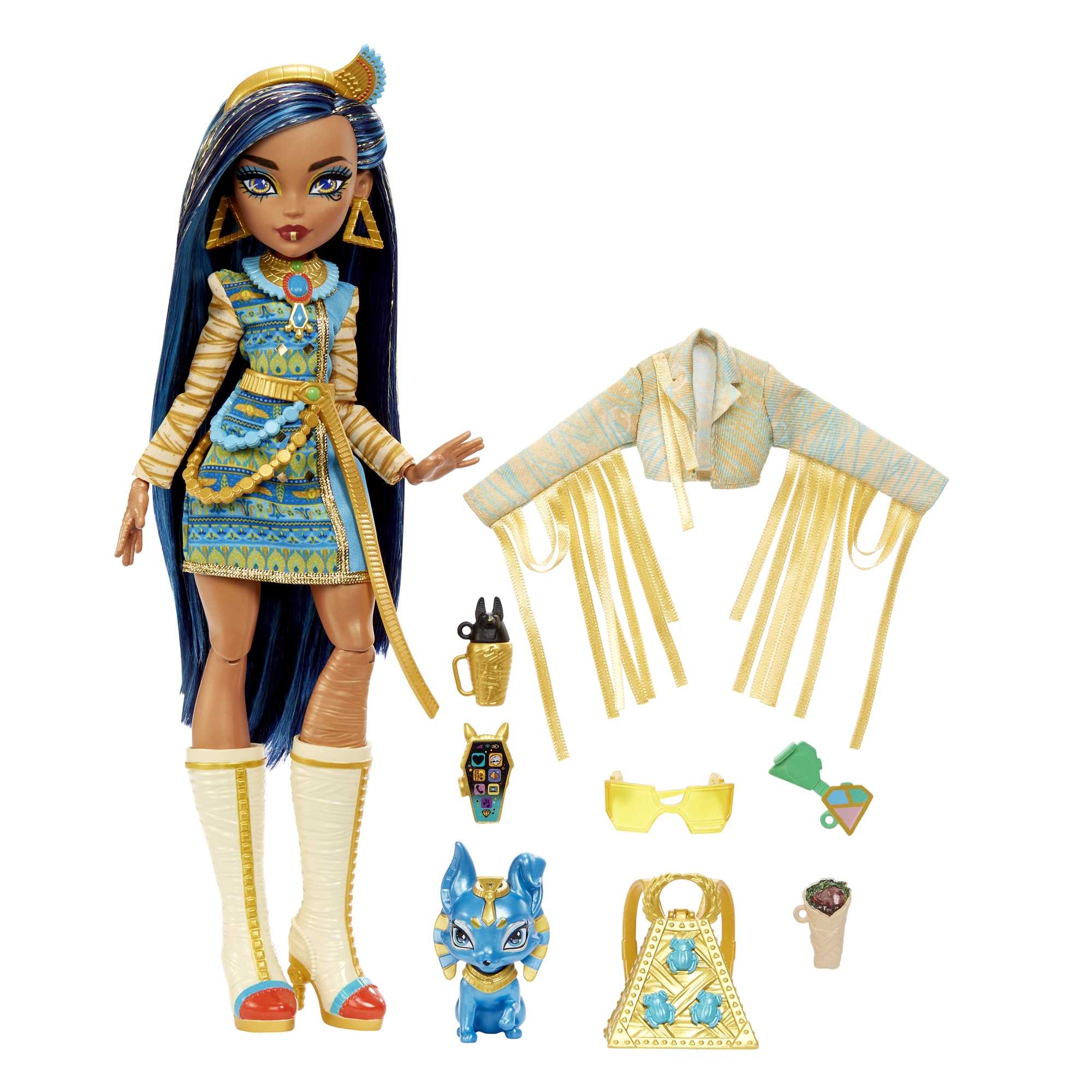 Voir la diapositive 8 : MATTEL Poupée Cléo DeNile et animal Monster High