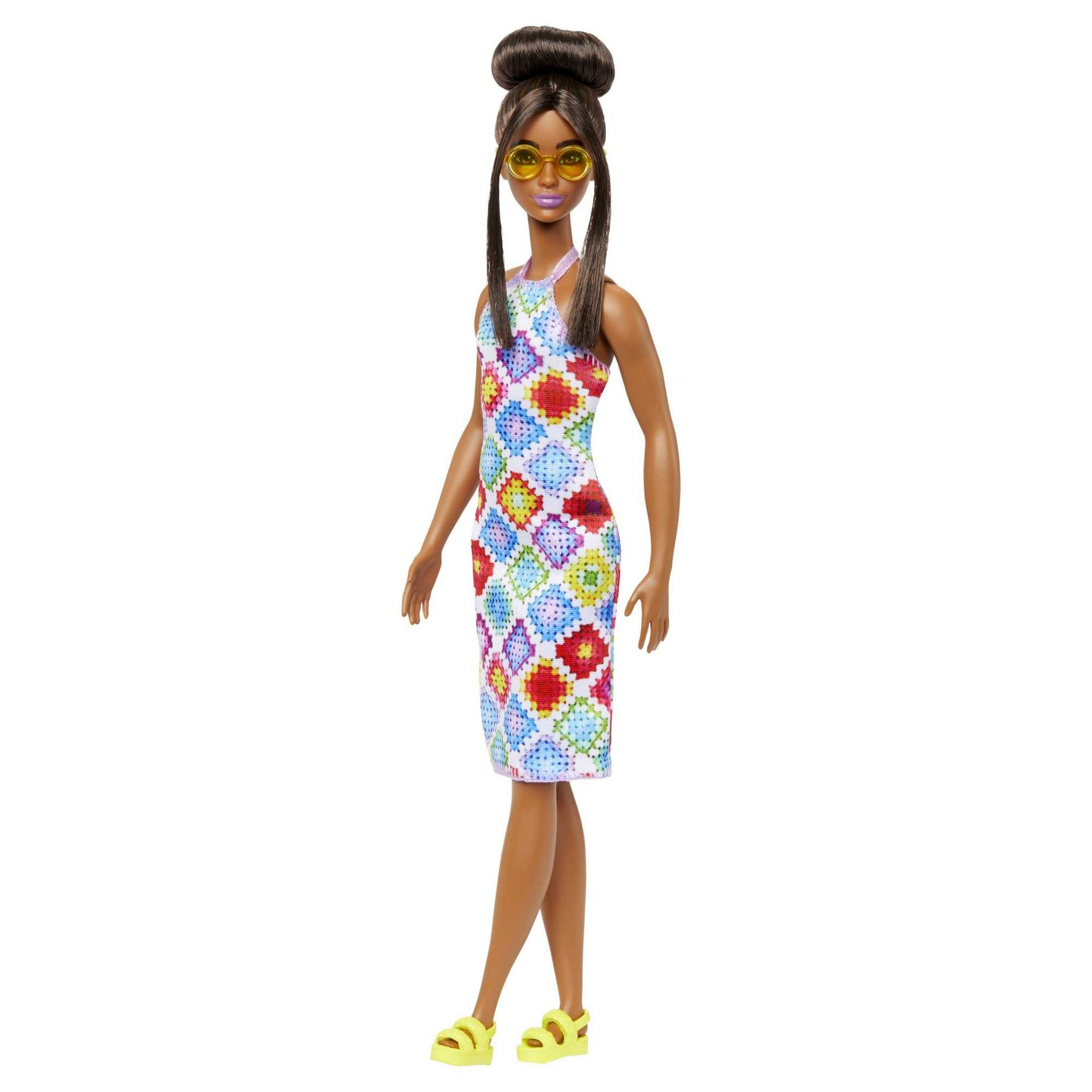 Voir la diapositive 3 : MATTEL Poupée Barbie Fashionista Robe Patchwork