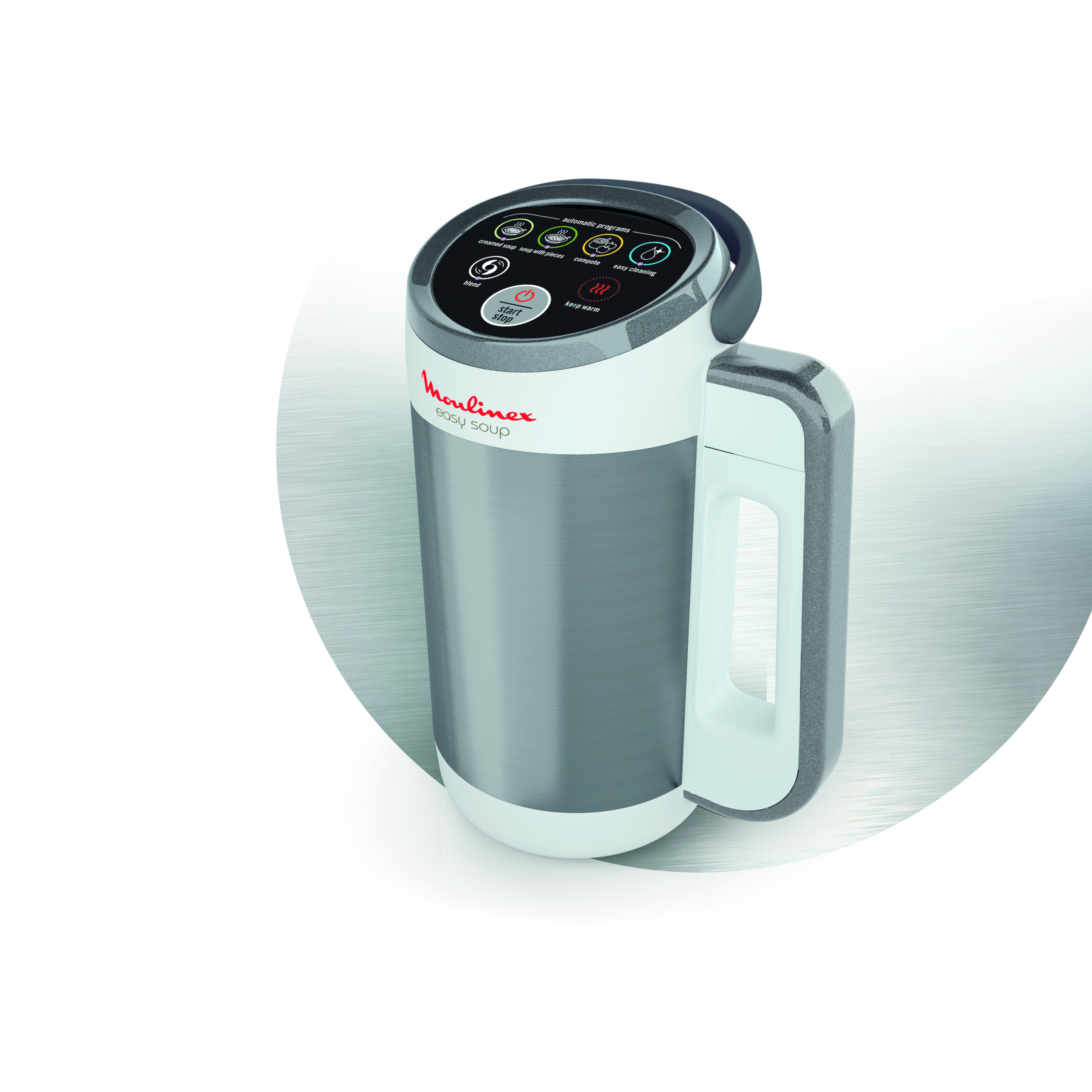 Voir la diapositive 4 : MOULINEX Blender chauffant soup maker LM841B10 - Argent et Blanc