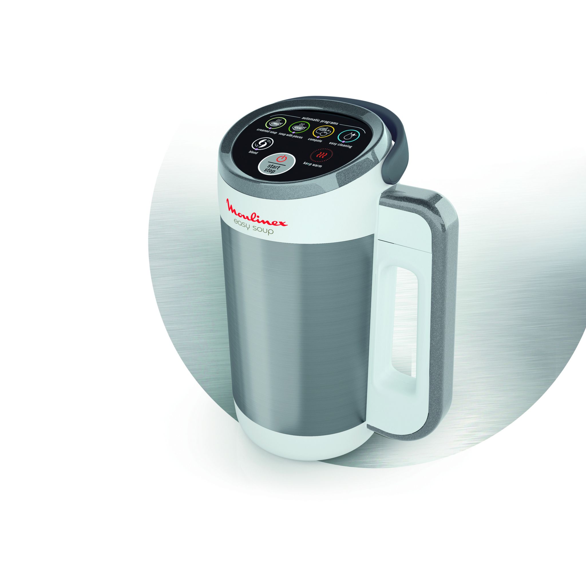 Voir la diapositive 4 : MOULINEX Blender chauffant soup maker LM841B10 - Argent et Blanc