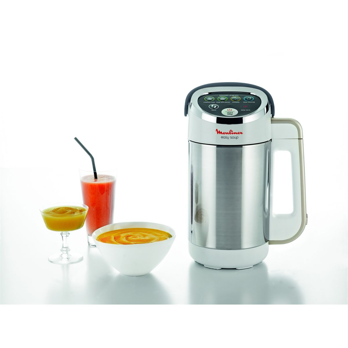MOULINEX Blender chauffant soup maker LM841B10 - Argent et Blanc