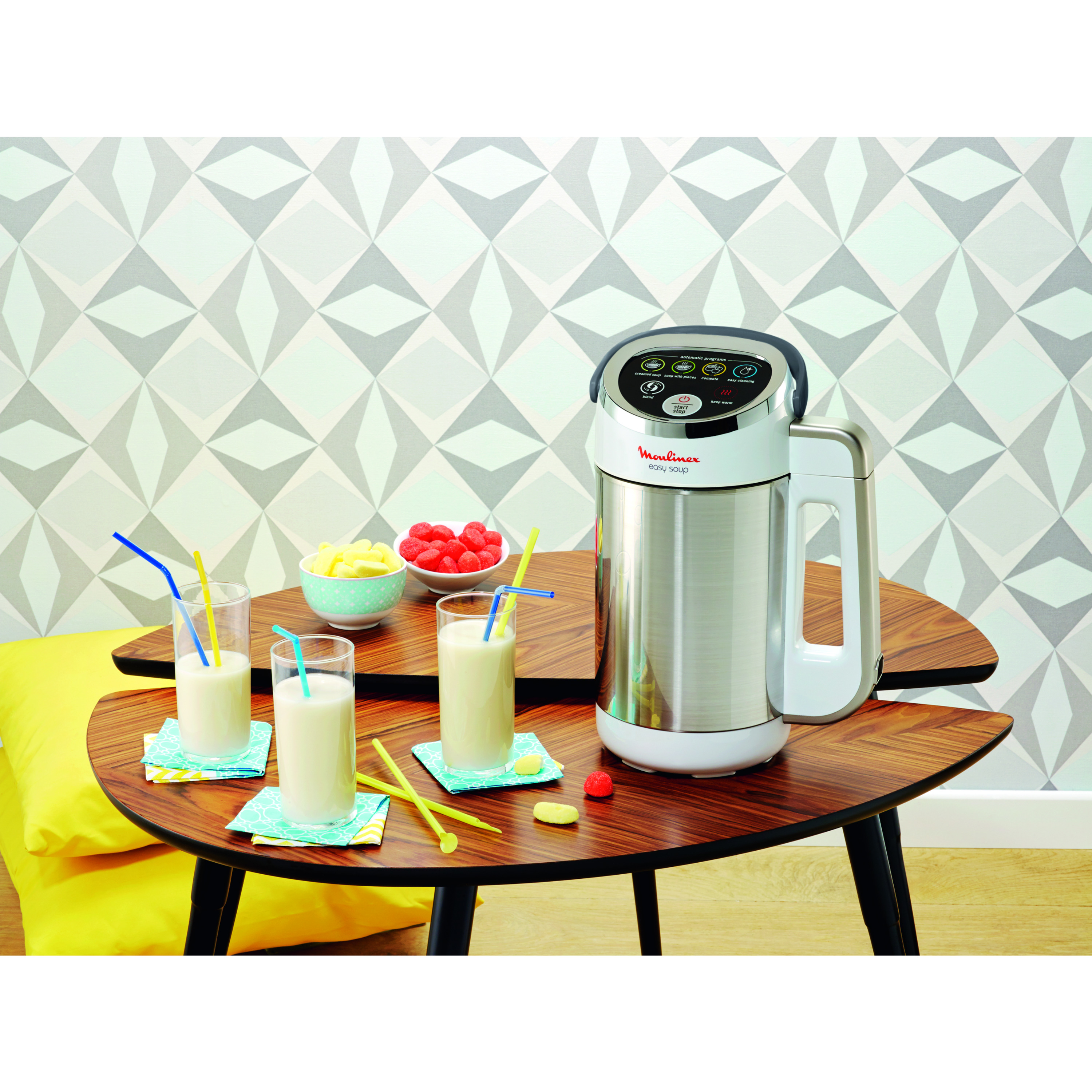 Voir la diapositive 9 : MOULINEX Blender chauffant soup maker LM841B10 - Argent et Blanc
