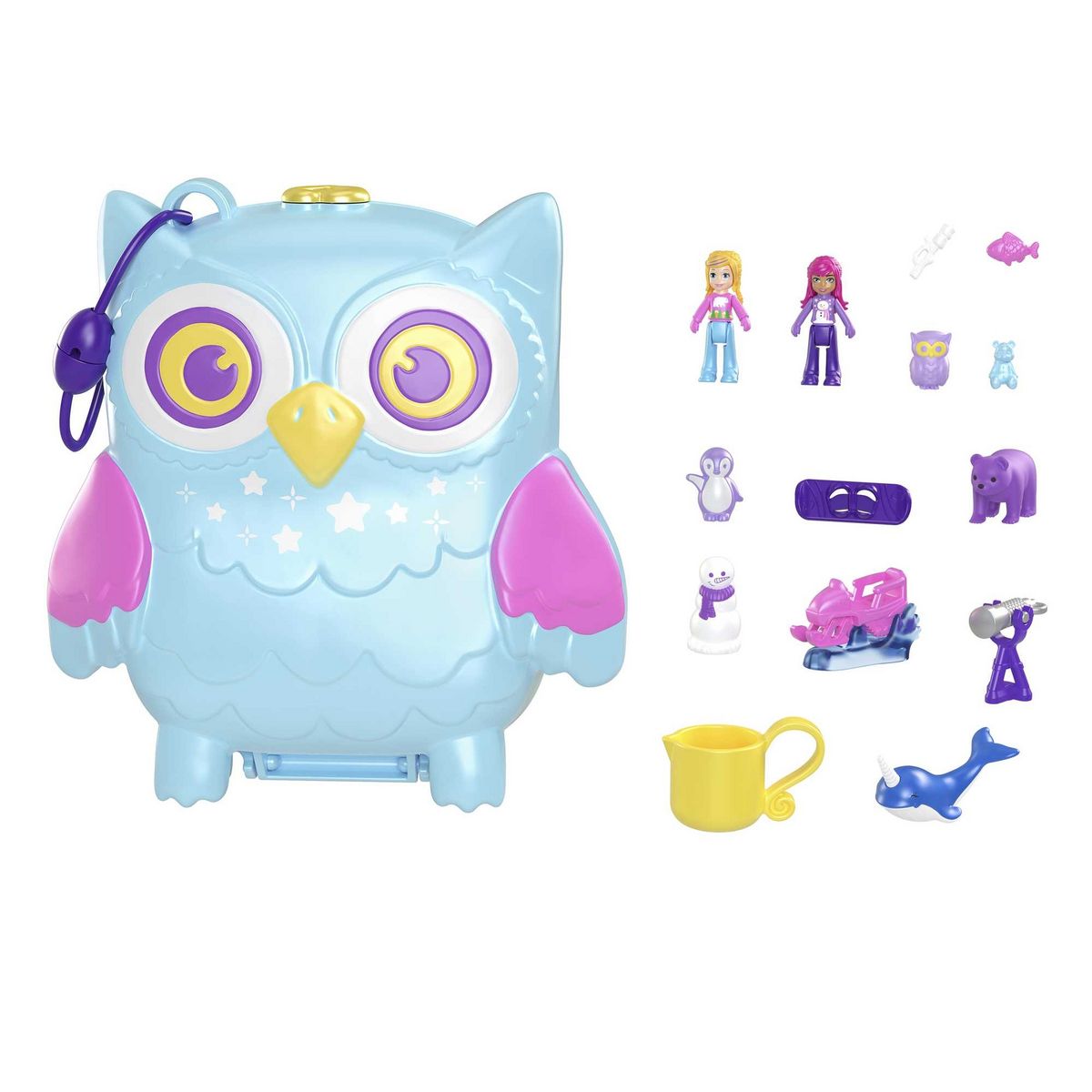 MATTEL Coffret Hibou Pyjama Party Polly Pocket
