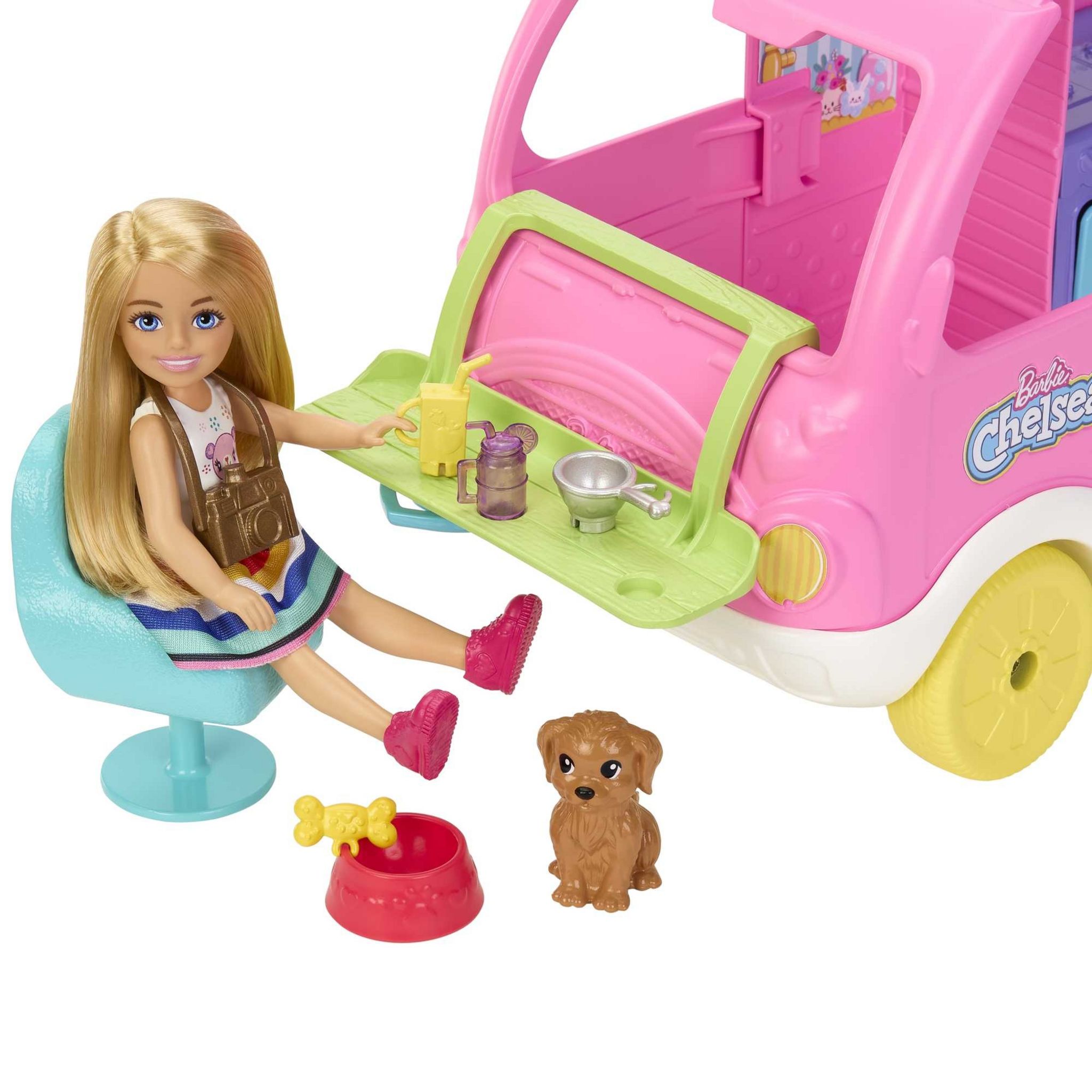 Voir la diapositive 2 : MATTEL Poupée Barbie Chelsea et Son Camping Car