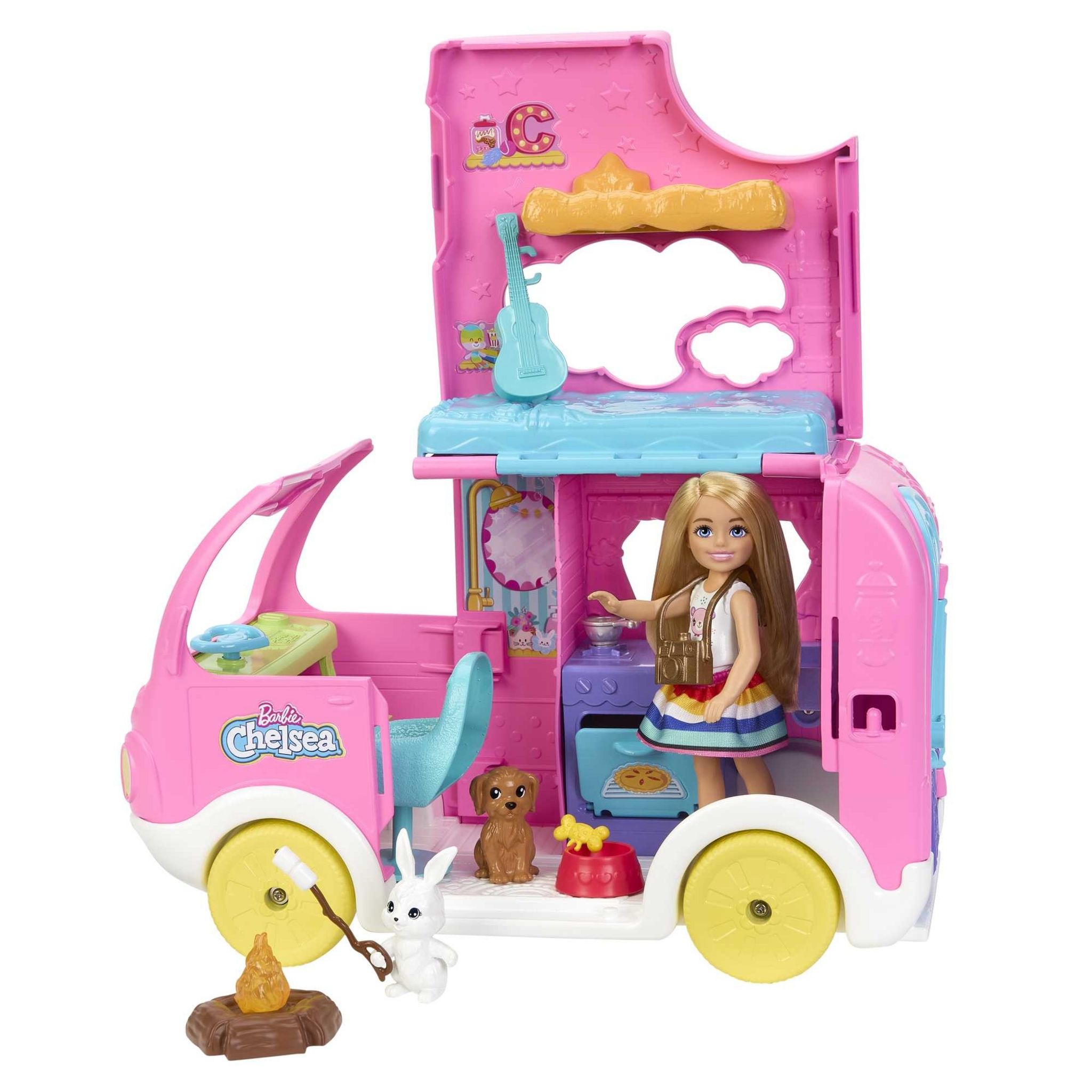 Voir la diapositive 3 : MATTEL Poupée Barbie Chelsea et Son Camping Car