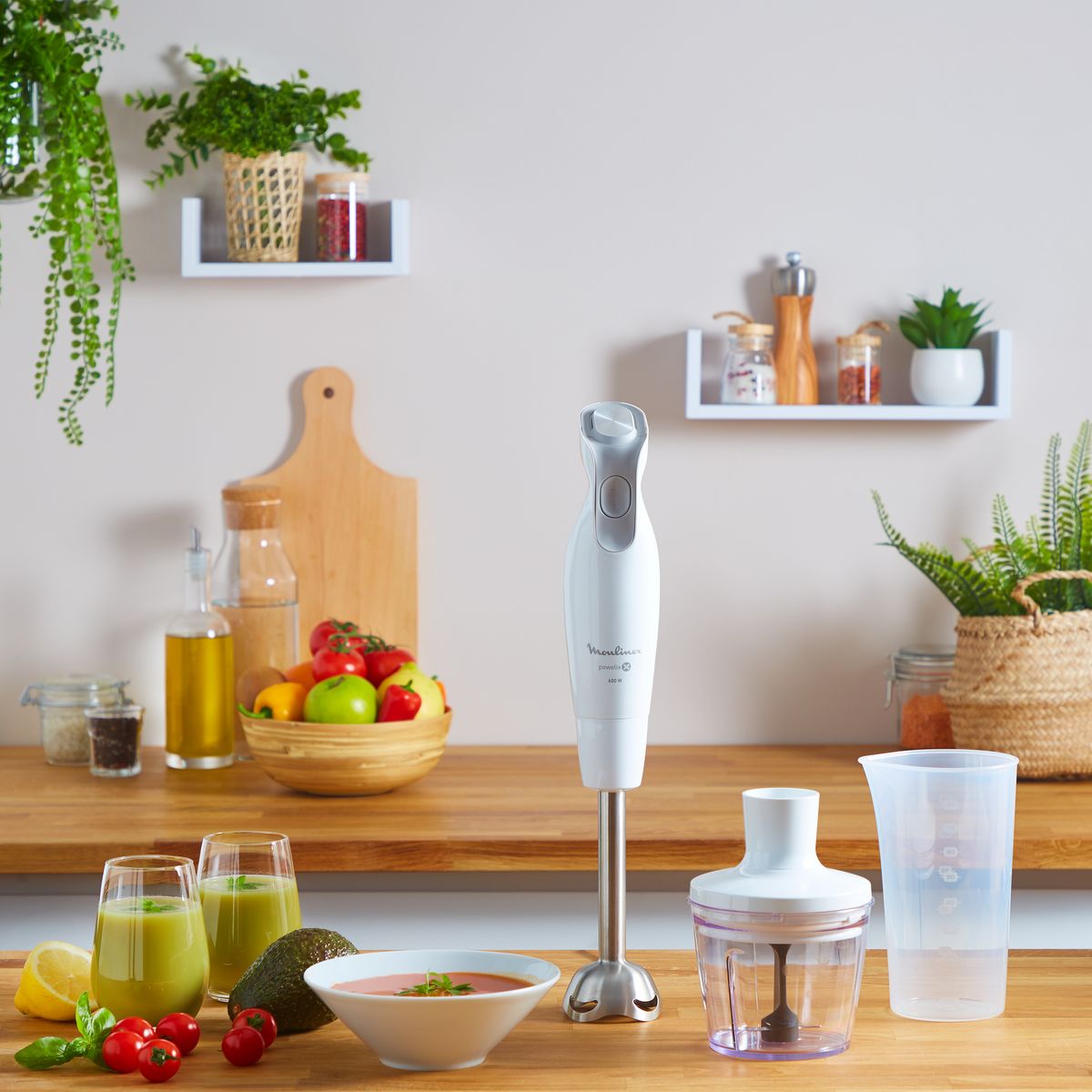 MOULINEX Mixeur plongeant Daily chef DD552110 - Blanc