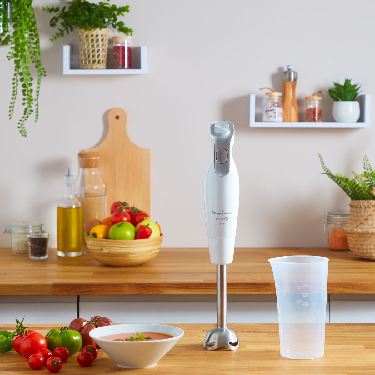 MOULINEX Mixeur plongeant Daily chef DD552110 - Blanc