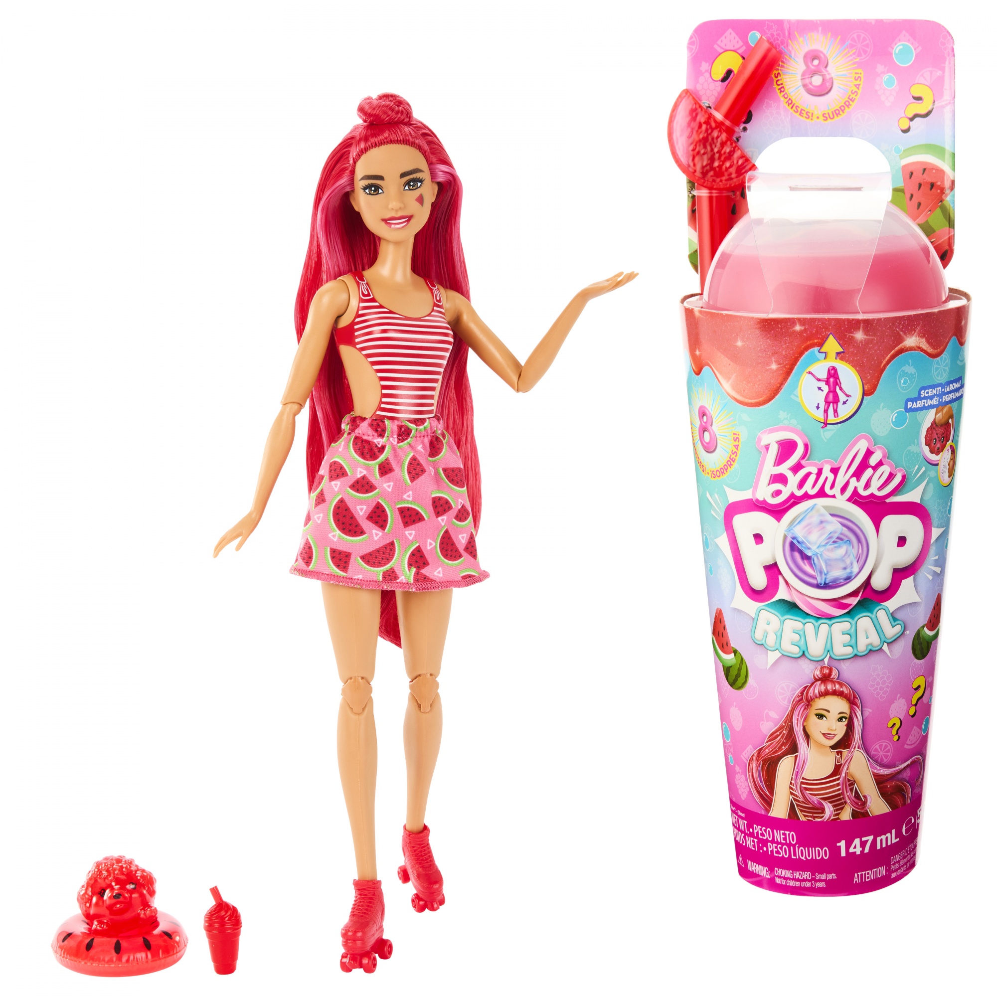 Voir la diapositive 3 : MATTEL Poupée Barbie Pop Reveal Pastèque