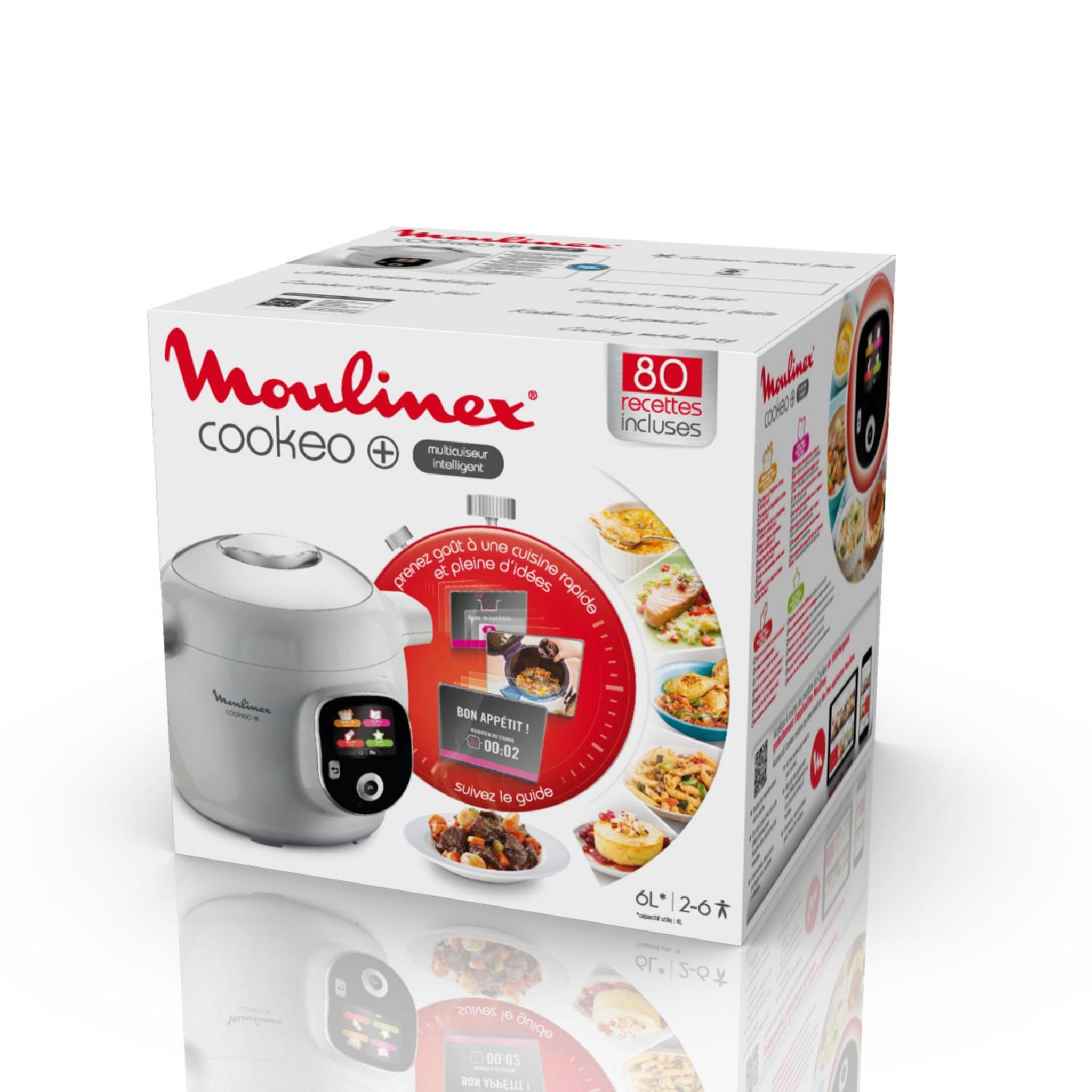Voir la diapositive 8 : MOULINEX Multicuiseur intelligent Cookeo CE854B10 - Gris