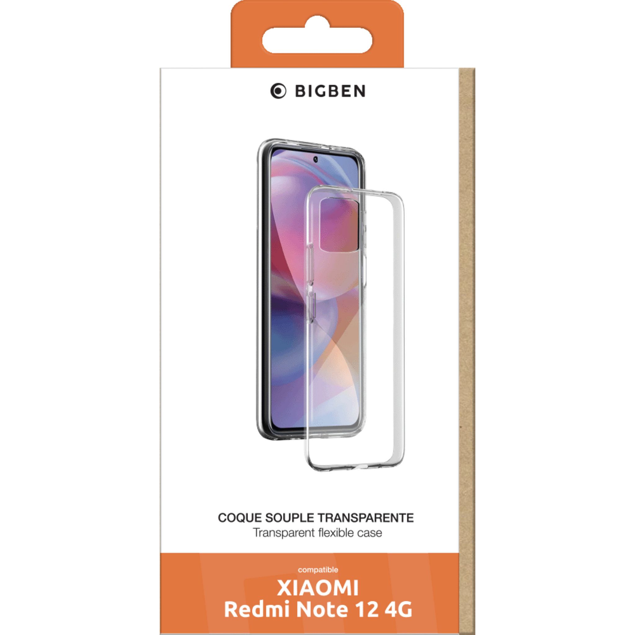 Voir la diapositive 2 : BIGBEN Coque pour Redmi Note 12 4G - Transparente