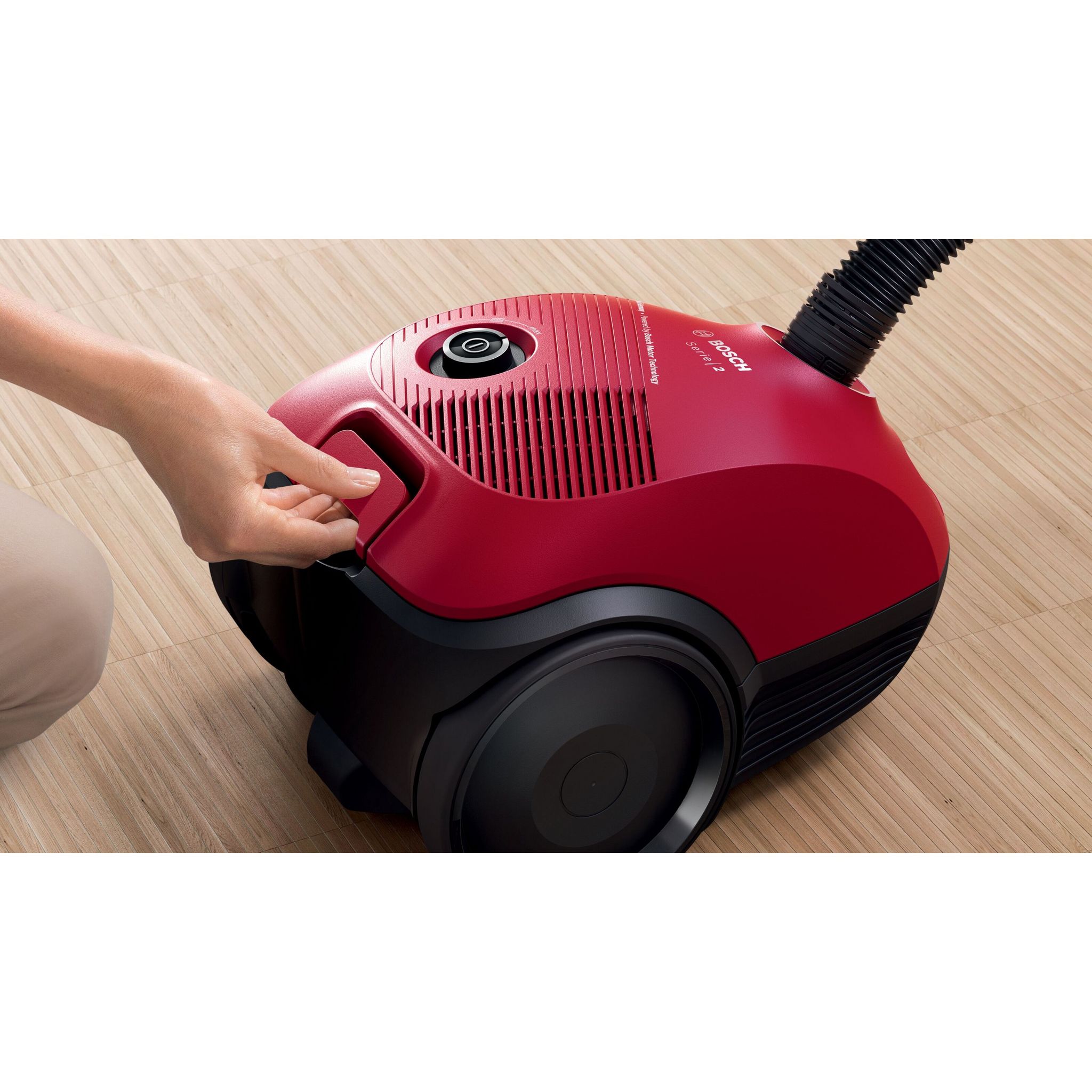 Voir la diapositive 4 : BOSCH Aspirateur traîneau avec sac BGLS2RD1 - Rouge