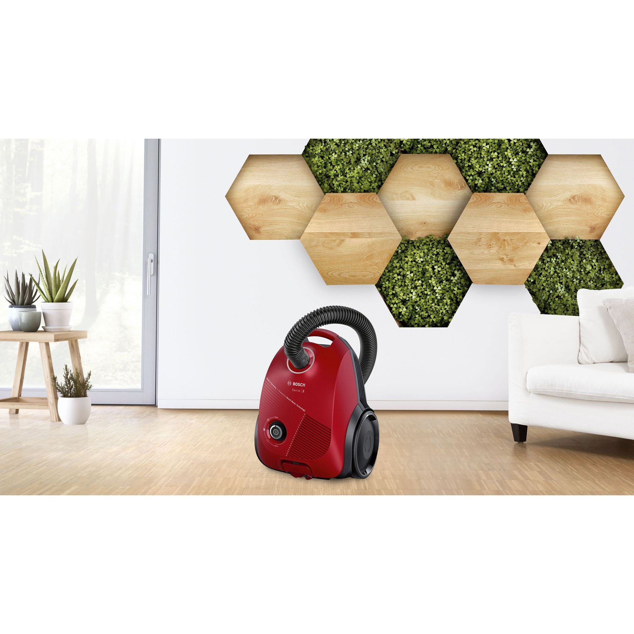 Voir la diapositive 6 : BOSCH Aspirateur traîneau avec sac BGLS2RD1 - Rouge