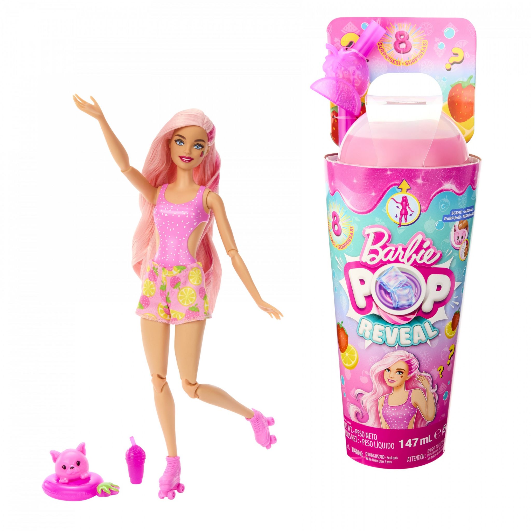 Voir la diapositive 3 : MATTEL poupée Barbie Pop Reveal Fraise
