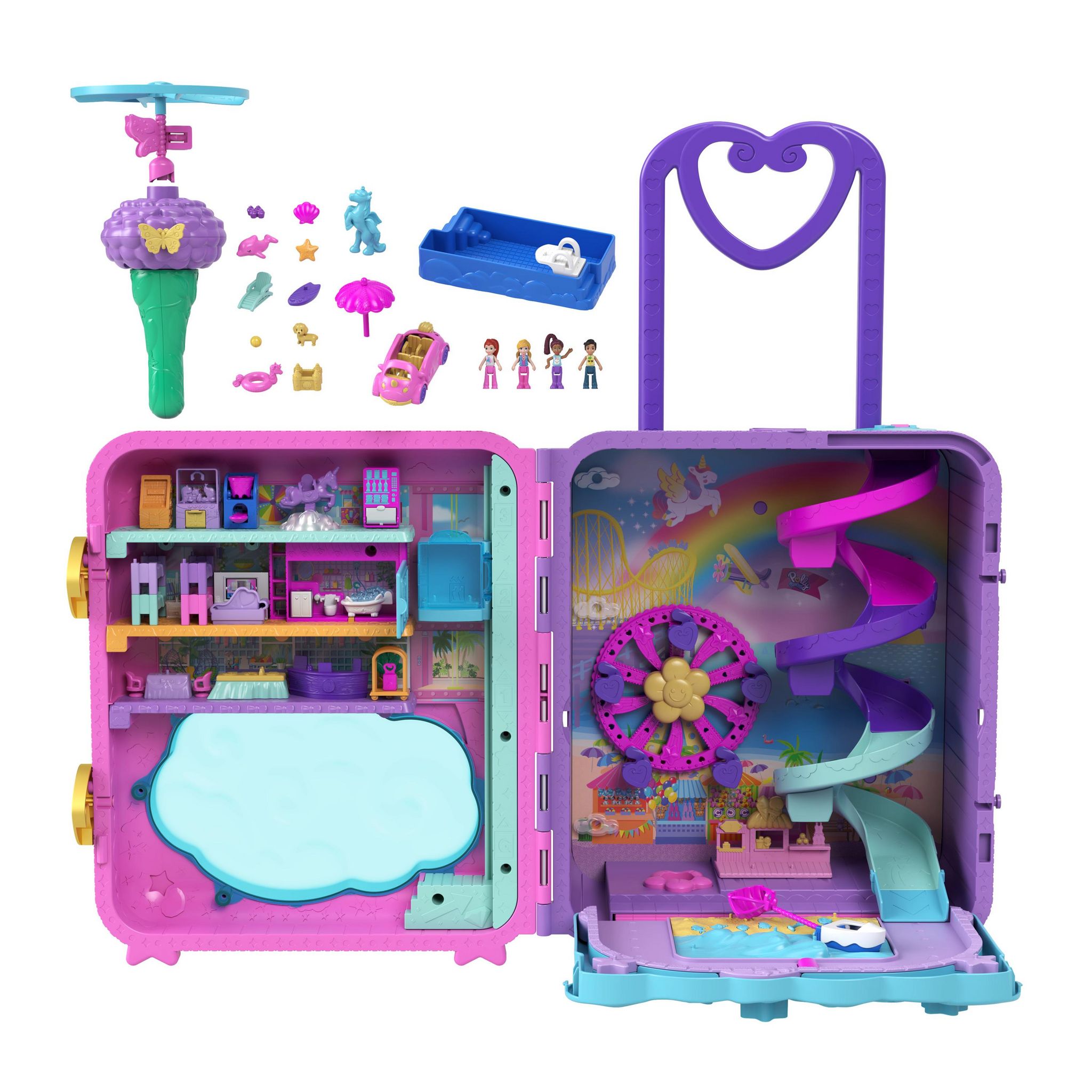 Voir la diapositive 3 : MATTEL Valise surprise Polly Pocket
