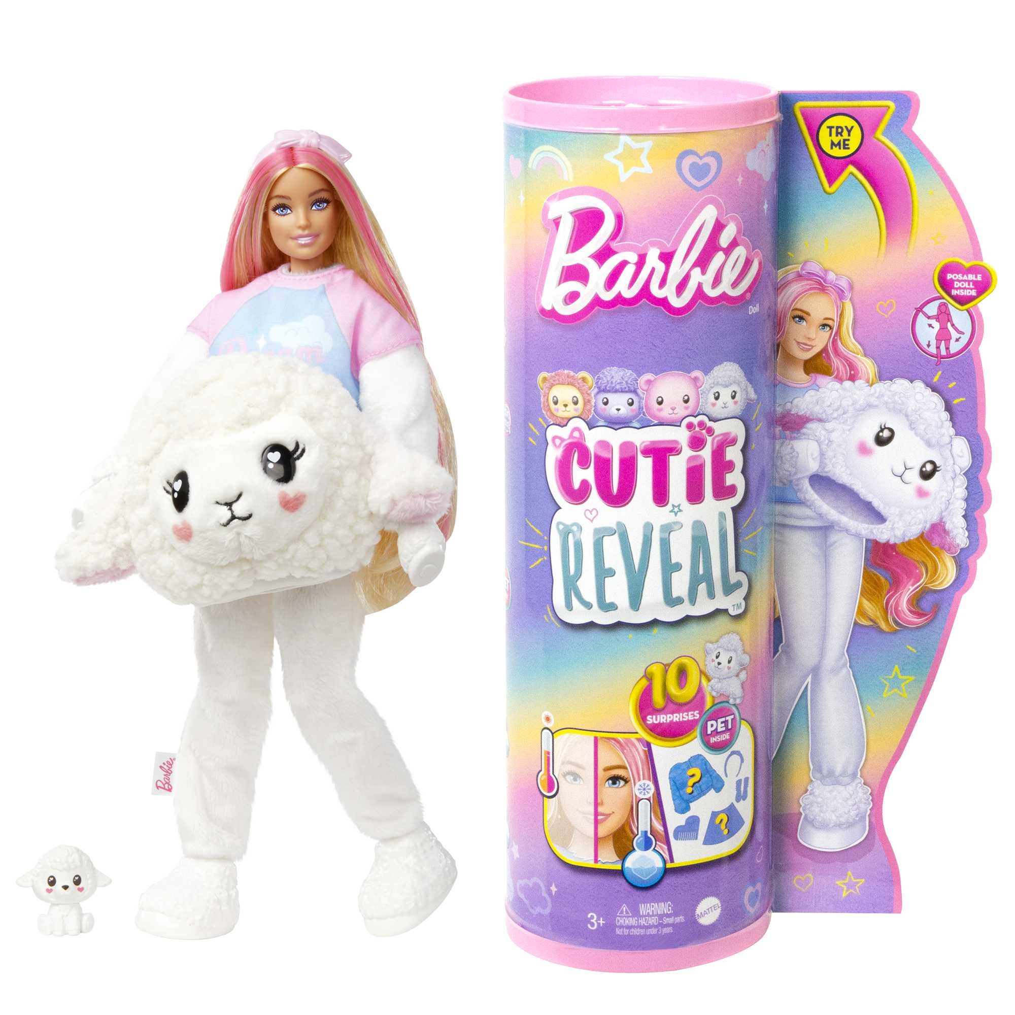 Voir la diapositive 2 : MATTEL Poupée Barbie Cutie Reveal Agneau